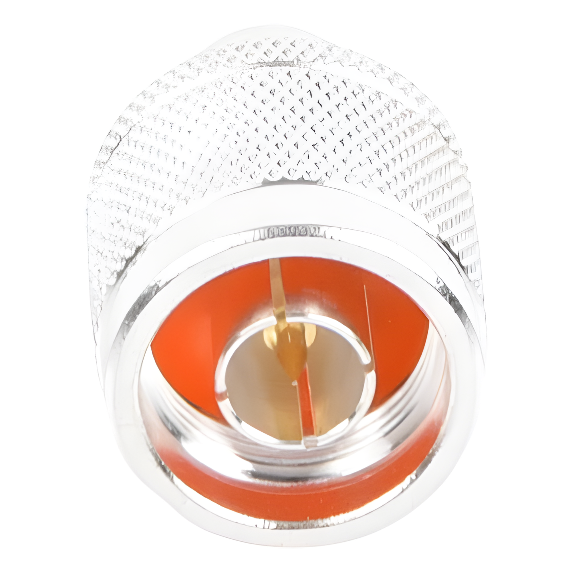 Adaptador de Conector RF / N Macho a BNC Hembra / Montaje en Línea / Cuerpo Bronce Plateado / Contacto Oro / Aislante Teflón