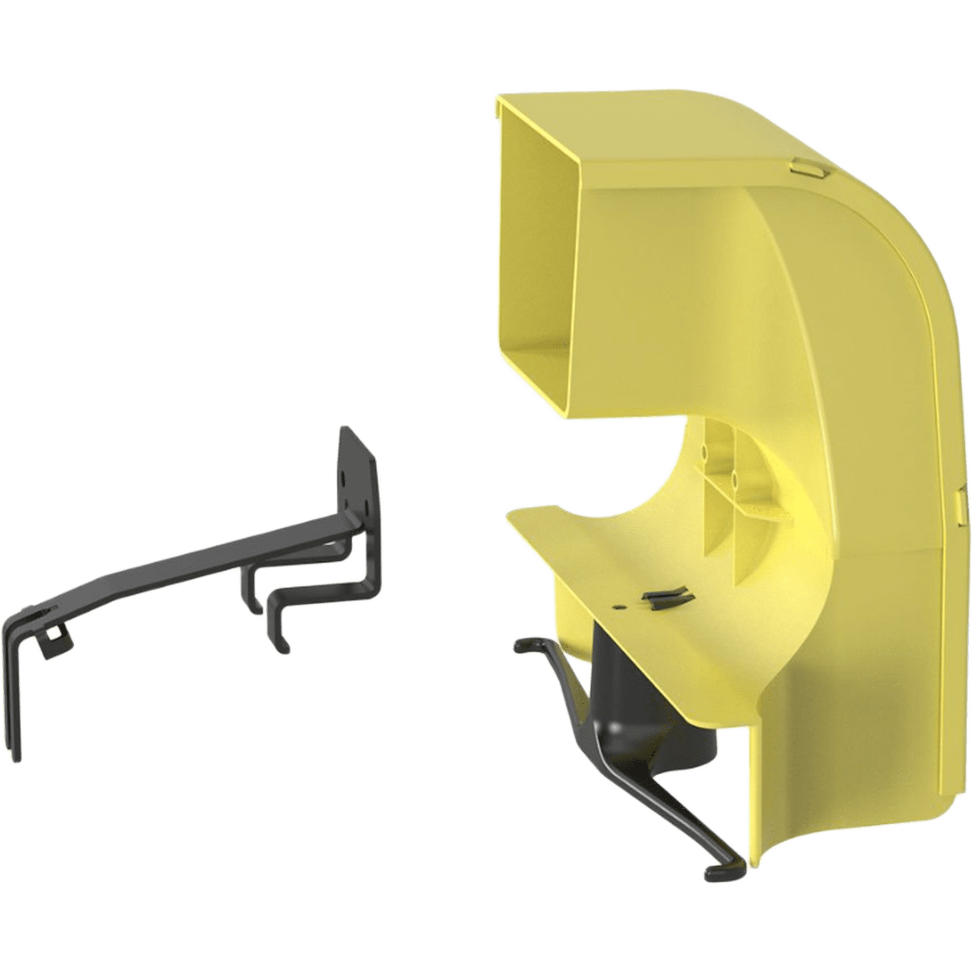 Bajada Para Canaleta FiberRunner™, Uso con Medidas 4x4, 6X4, 12X4, o 24X12, Con Reducción a 4X4, Color Amarillo