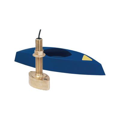 Transductor Thru-Hull / Bronce / Diseño Compacto / Desviador de Agua Aerada / Retornos de Eco Sólidos — SIMRAD · SKU 000-13946-001