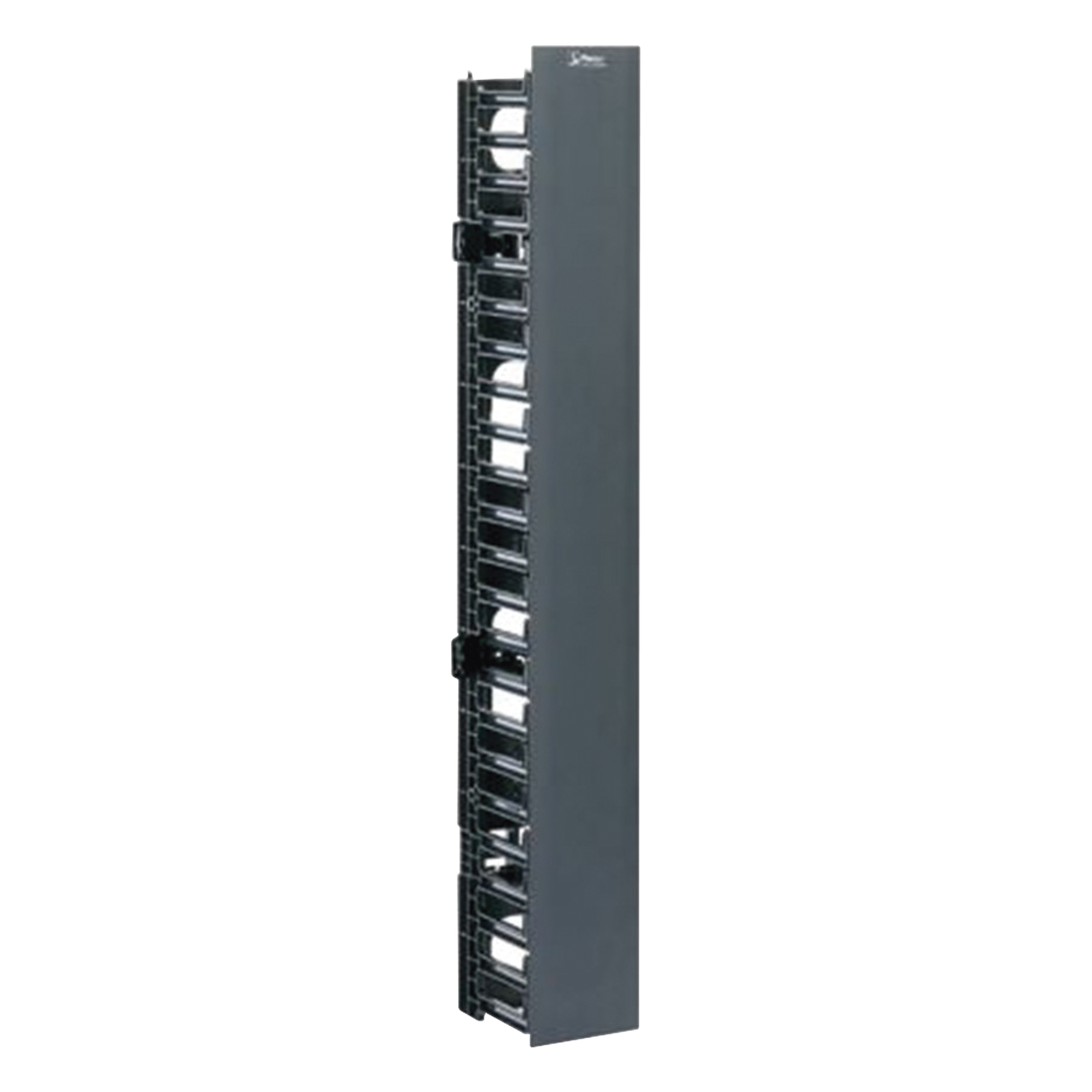 Organizador de Cable Vertical / 45 Espacios de Rack / 6.9 pies de Alto / 131 Cables CAT6 / Frontal Sencillo / ABS Negro — PANDUIT · SKU WMPVF45E