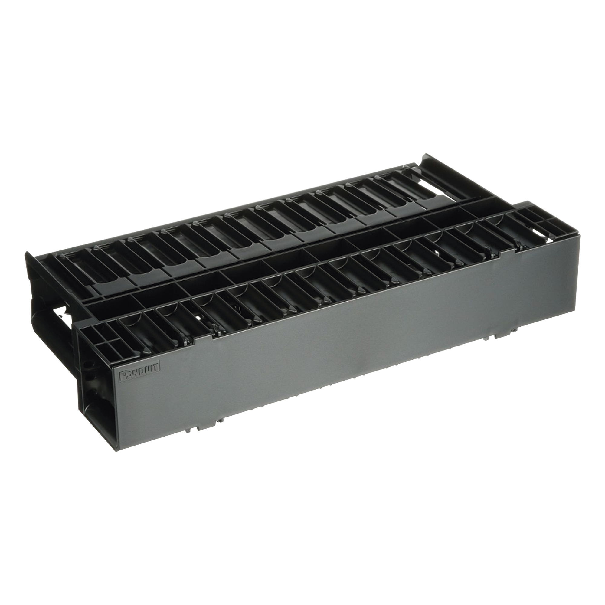 Organizador de Cables Horizontal NetManager, Doble (Frontal y Posterior), Para Rack de 19in, 2UR