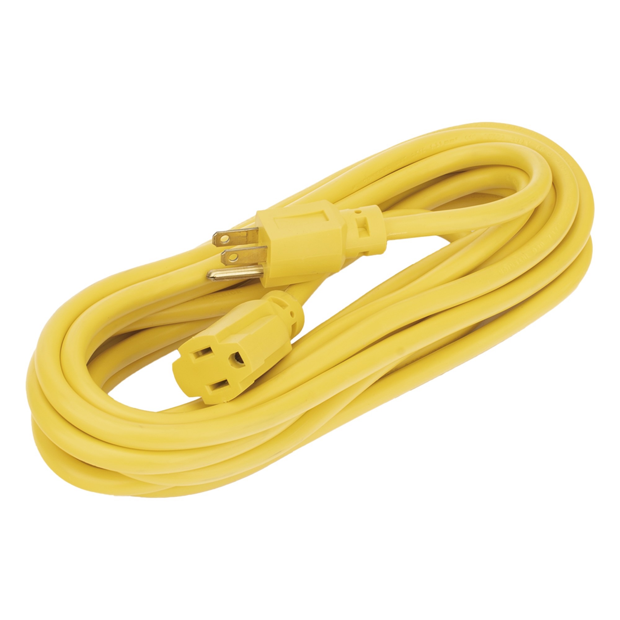 Extensión Eléctrica de Uso Rudo Aterrizada 5 metros /127 V CA 10 A Máximo / Color Amarillo.