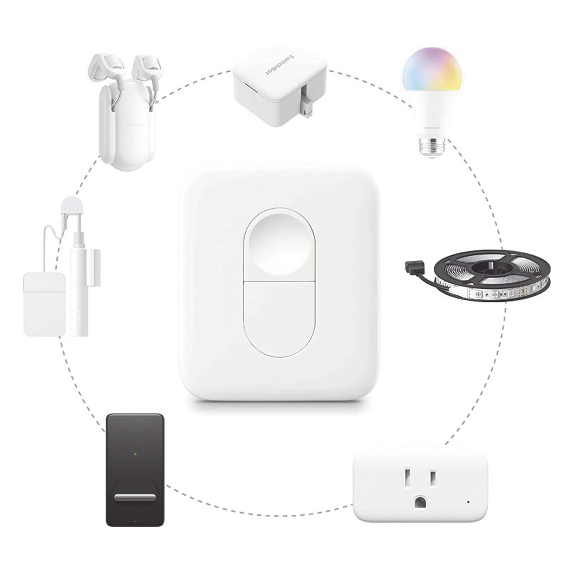 Control remoto / Bluetooth 4.2 BLE / Alcance 80 m (262 pies) / Escenas por número de clics / Batería CR2450