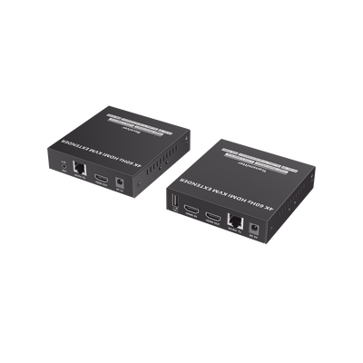 Kit Extensor KVM (HDMI y USB) hasta 120 metros | Transmite el Video y Controla tu DVR vía USB a distancia | Soporta resolución 4K @60Hz | Cat 6, 6a y 7 | Salida Loop en el Tx para visualización local  