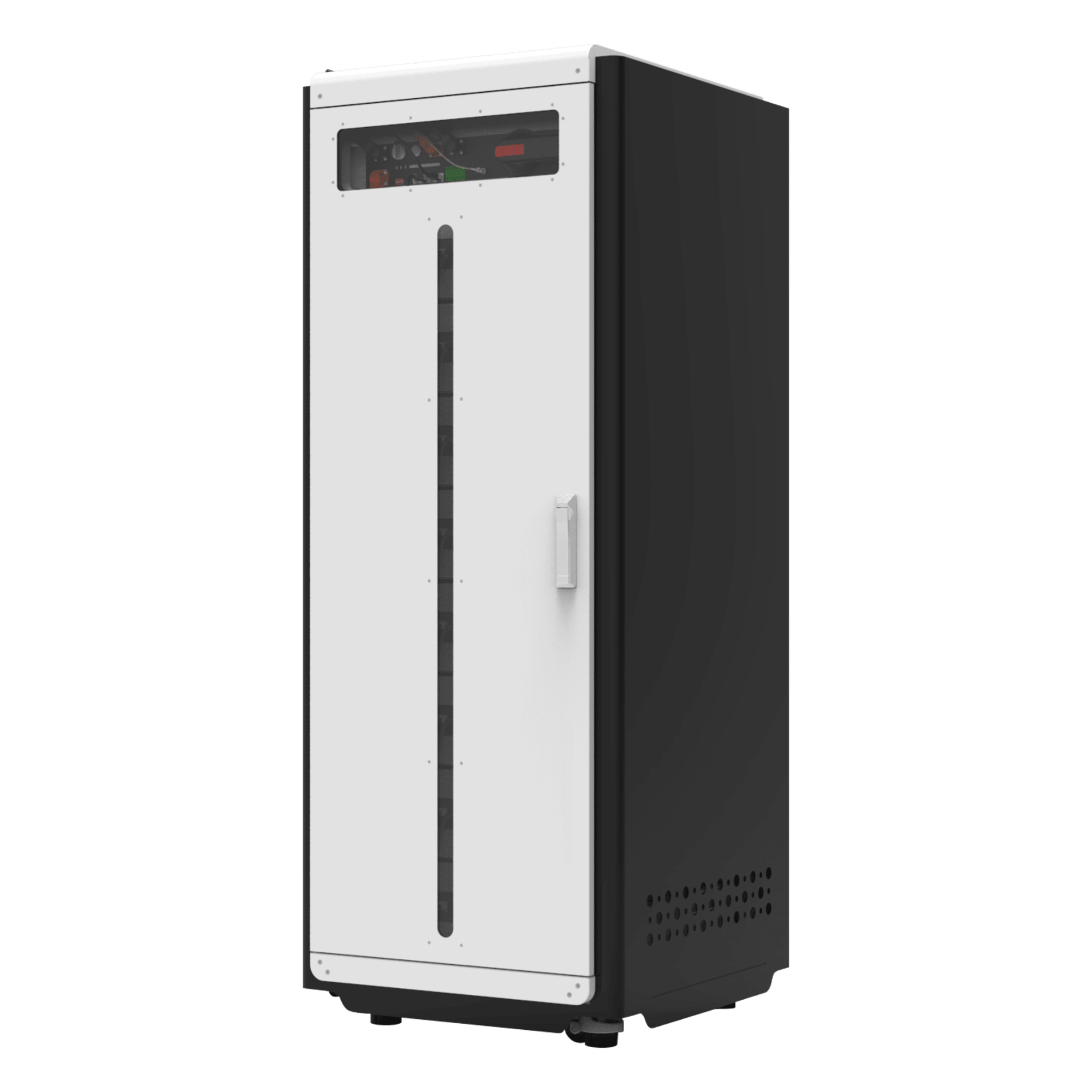 Gabinete de Almacenamiento / IP20 / 595x680x2100 mm / 138 kg / 5 pies² / Hasta 12 unidades modulares