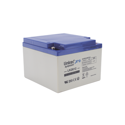 Batería de respaldo 12 V | 26 Ah AGM | Especial para Seguridad Electrónica | UPS | Sistemas de Emergencia | Vida útil 5 años | Terminales M5 