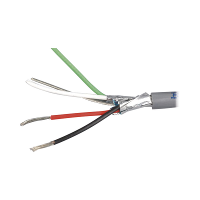 Caja de 305 Metros (1000 Pies) / 4 X 22 AWG / Blindado / CMR, Color Gris. Aplicaciones en Sistemas de Audio, Alarmas y Control de Acceso.