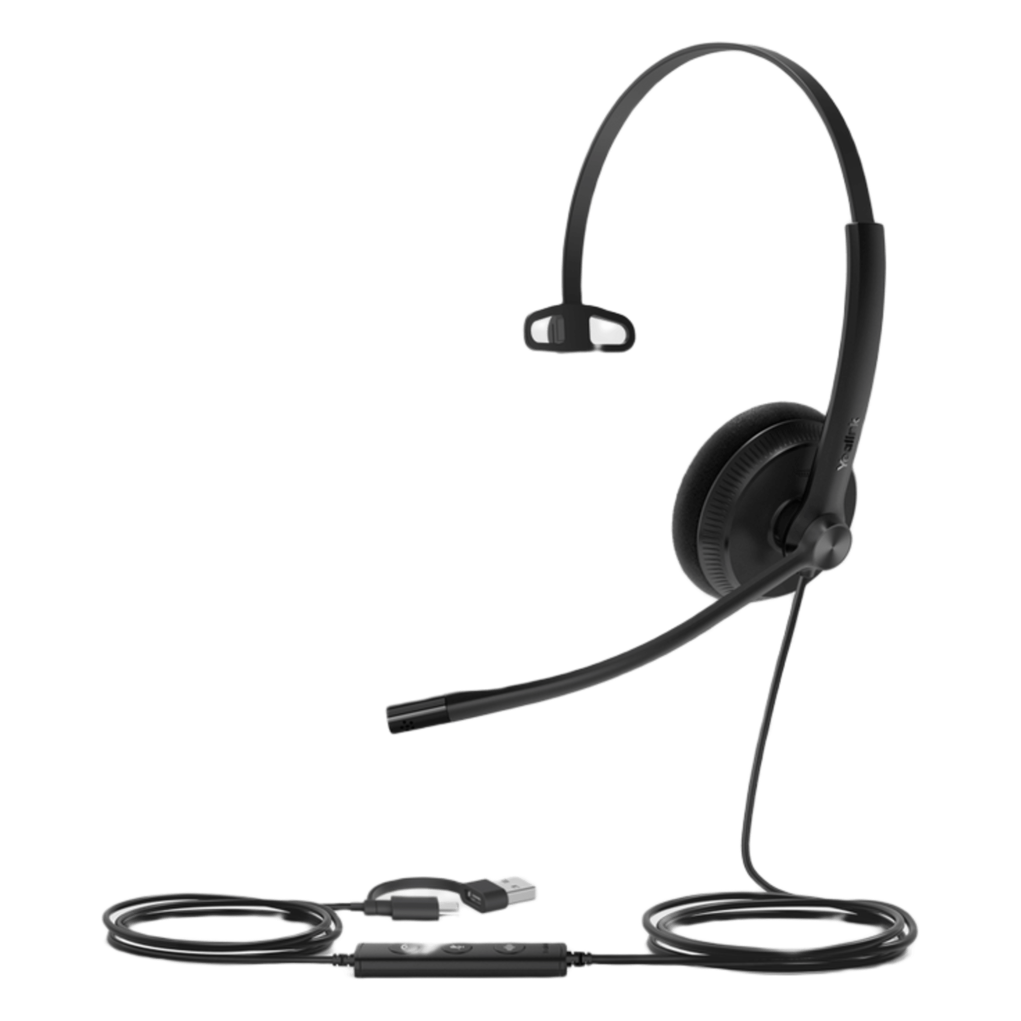 Auricular USB Mono / Cancelación de Ruido Pasiva / USB-A / Control de Llamada / Windows Mac Linux / Indicador de Ocupado — YEALINK · SKU UH34-LITE-MONO-TEAMS-USB-C/A