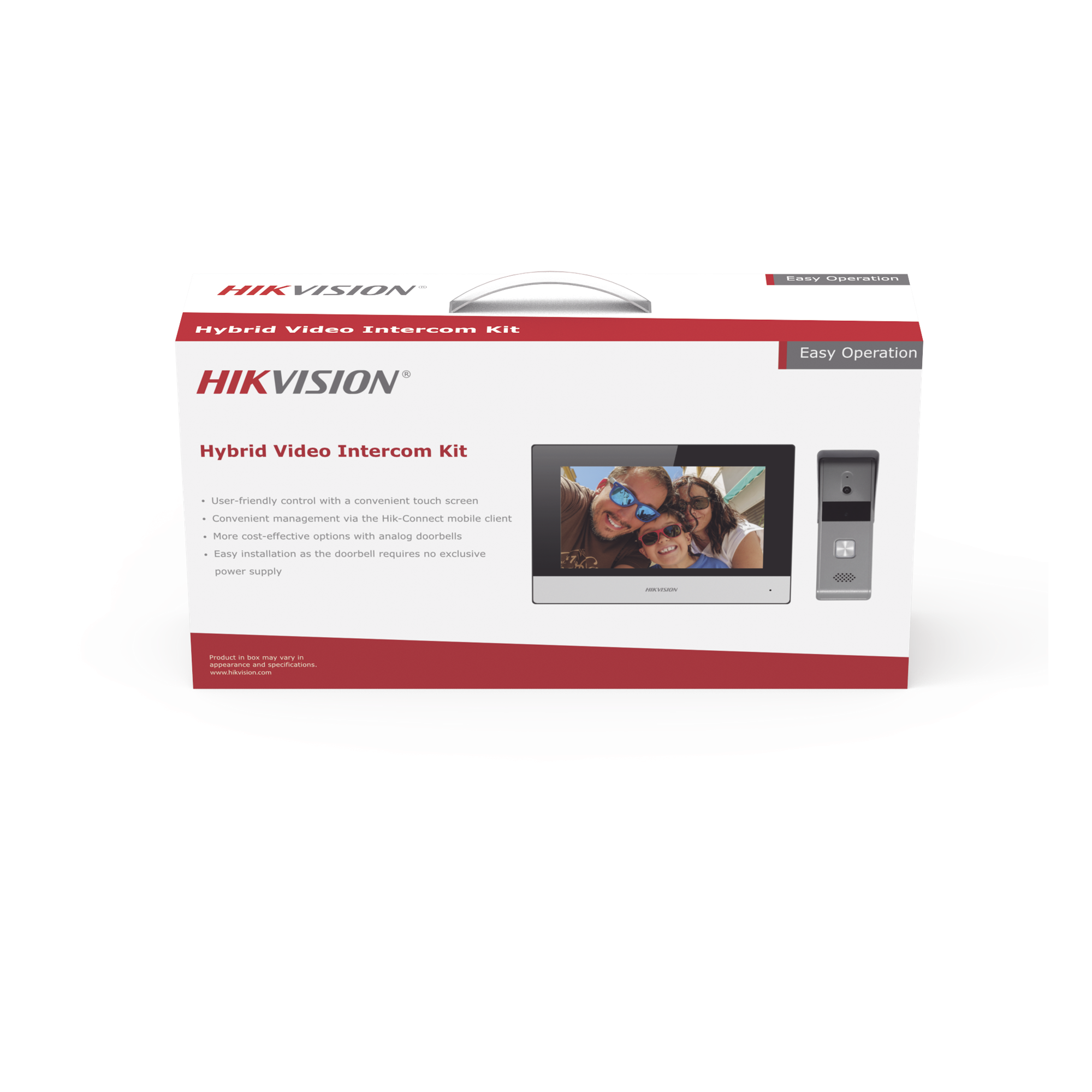 Kit de Videoportero Híbrido / Pantalla Táctil 7" / Videollamada a Smartphone / IP65 / 4 Hilos + Wi-Fi/Ethernet / 720x576p — HIKVISION · SKU DS-KIS303-P