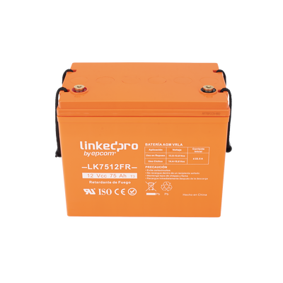 Batería de respaldo 12 V | 75 Ah | AGM | Certificada UL94-V0 Retardante a la Flama | Especial para Seguridad Electrónica | UPS  | Sistemas de Emergencia | Vida útil 5 años | Terminales T3 