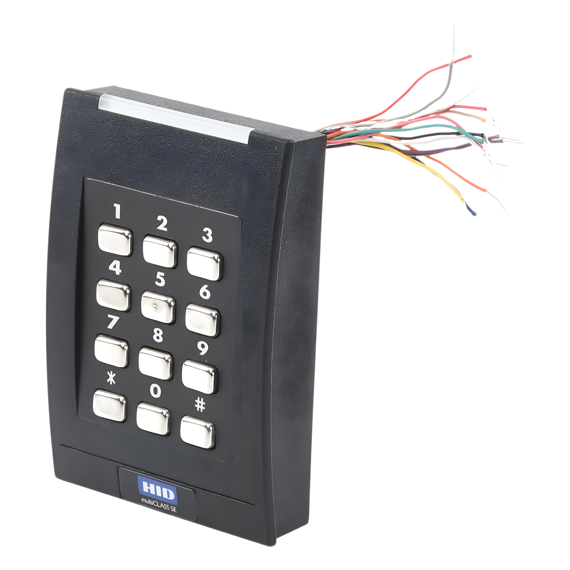 Lector de Acceso con Teclado / Multiformato Proximidad / iClass SEOS 1 cm / MIFARE DESFire / Bluetooth / Wiegand / 5-16 VDC