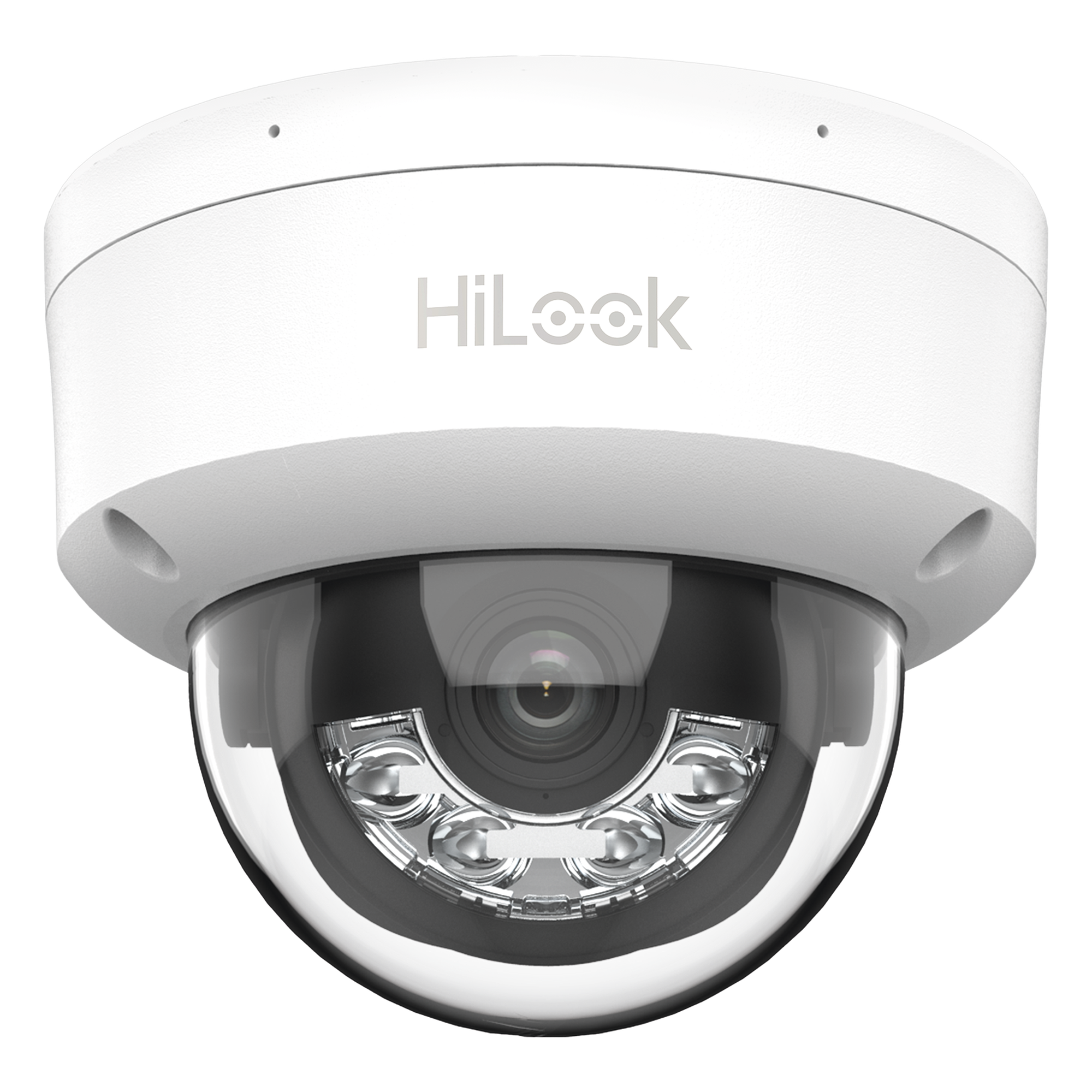[Dual Light] HiLook Series / Domo IP de 4 Megapixel / Uso en interior / Lente 2.8 mm / 20 mts IR + 20 mts Luz Blanca / Micrófono Integrado / ACUSENSE Lite / PoE / dWDR / H.265+ / ONVIF