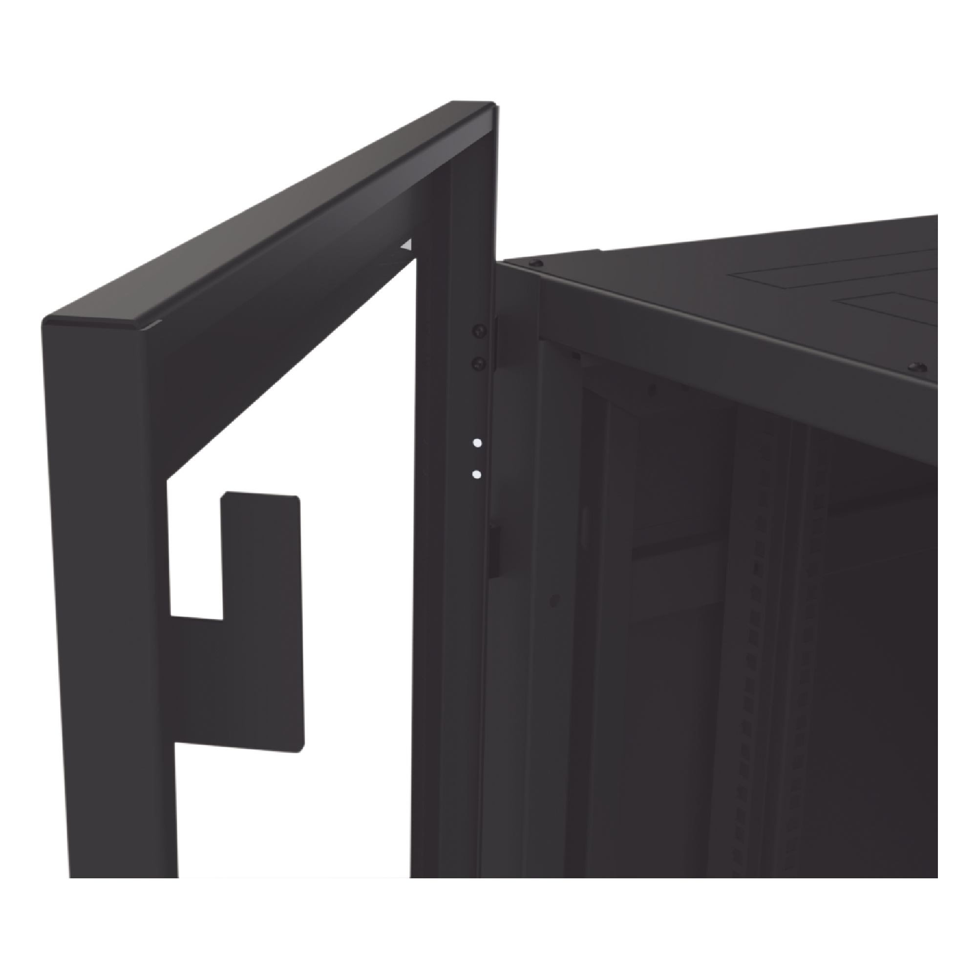 Gabinete de Piso para Telecomunicaciones / 24 UR / 600 x 1000 mm / Puerta con Cristal Templado / Cierre 3 Puntos / Postes Ajustables