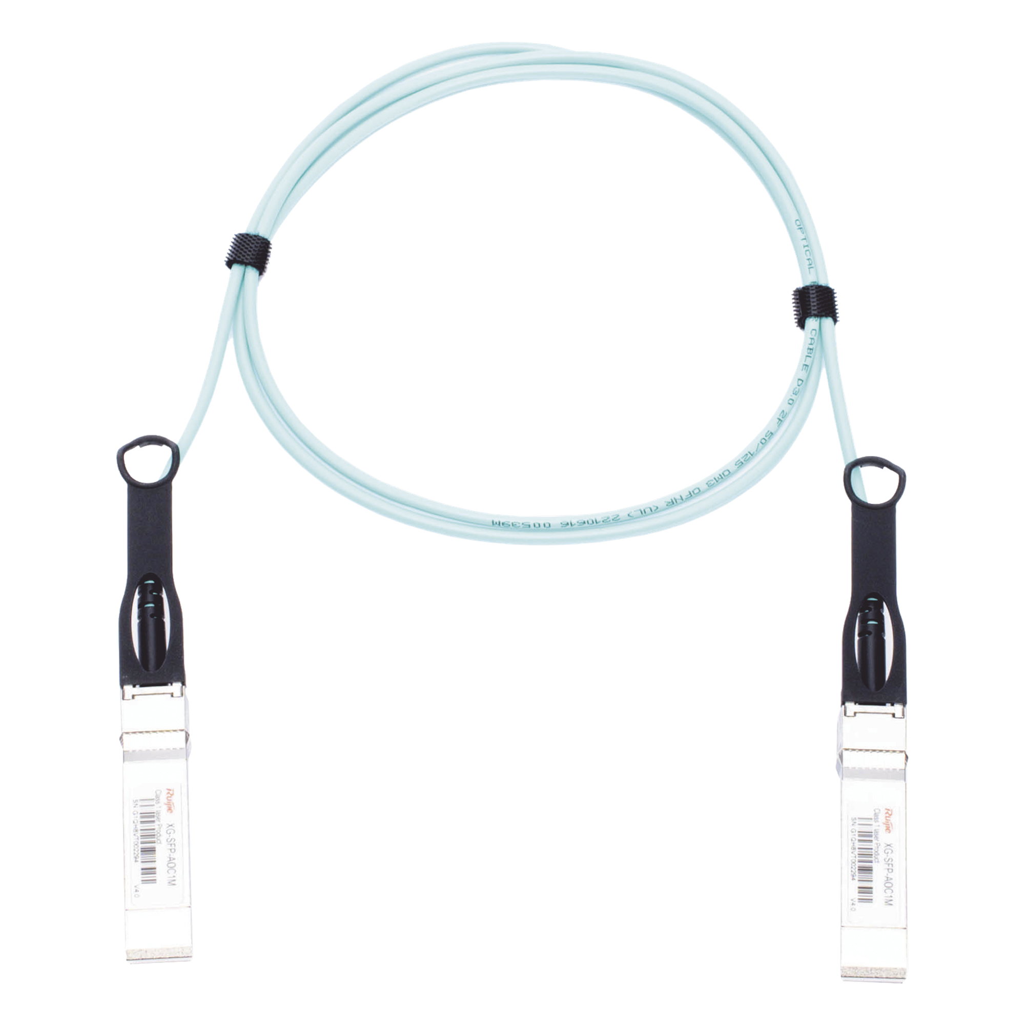 Jumper de fibra óptica / SFP+ 10Gbps / 1m (3.28 ft) / Baja pérdida de inserción — RUIJIE · SKU XG-SFP-AOC1M