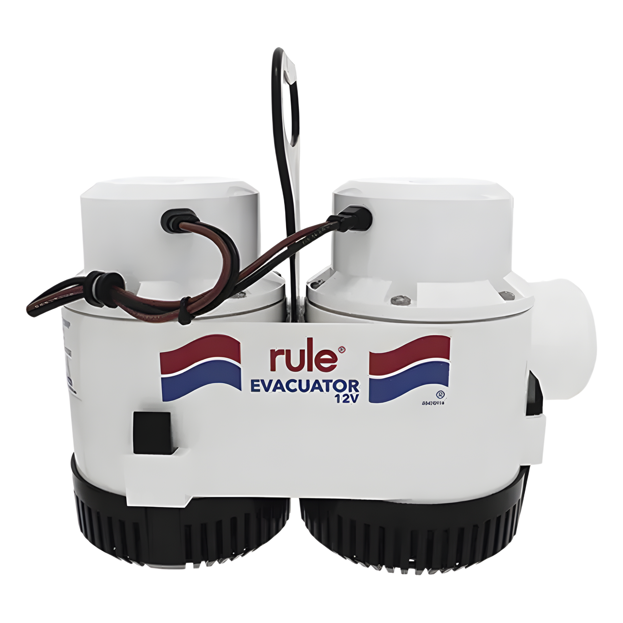 Bomba de Evacuación / 7700 GPH / 12 VCD / Doble Motor / Acero Inoxidable / Grado Marino — RULE · SKU 7700D