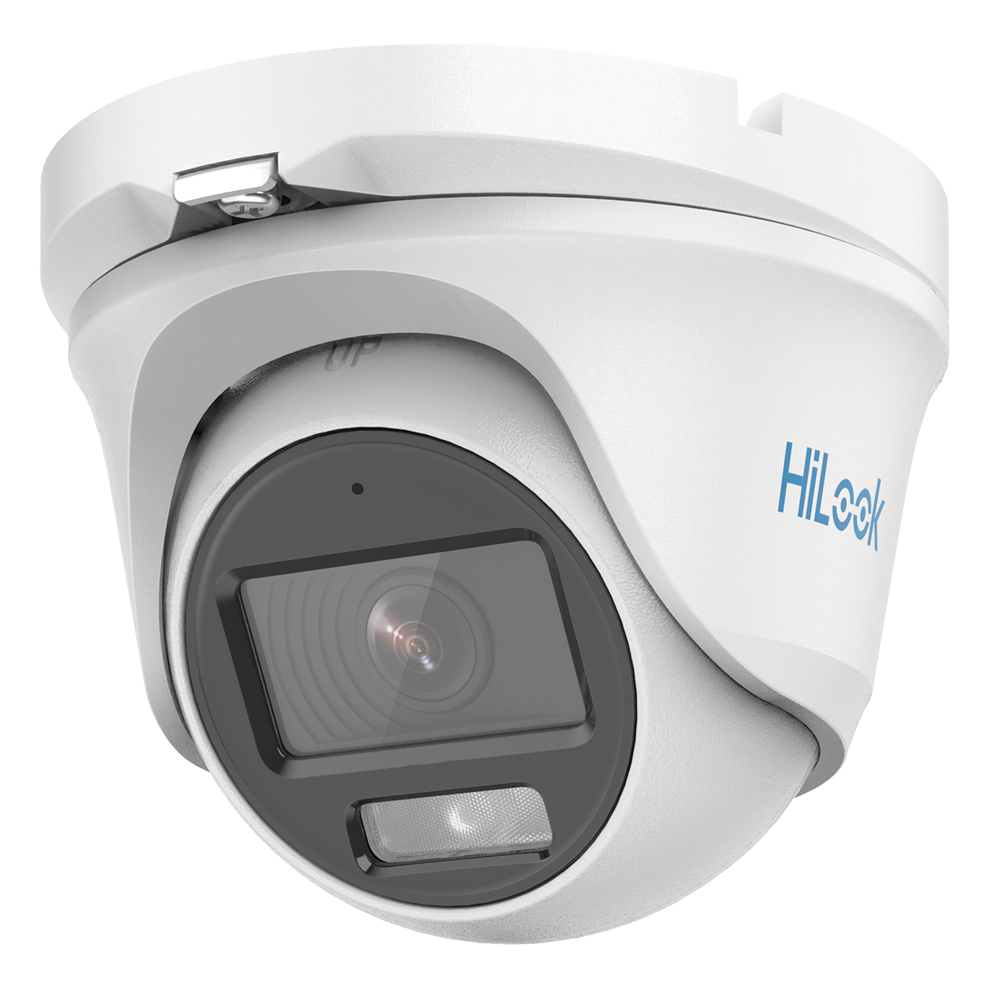 Cámara Turret TURBOHD / 2 Megapixel / Color 24/7 / Luz Blanca 20 m (65.6 ft) / Ángulo 102° / Micrófono Integrado / IP66 — HiLook by HIKVISION · SKU THC-T129-MS