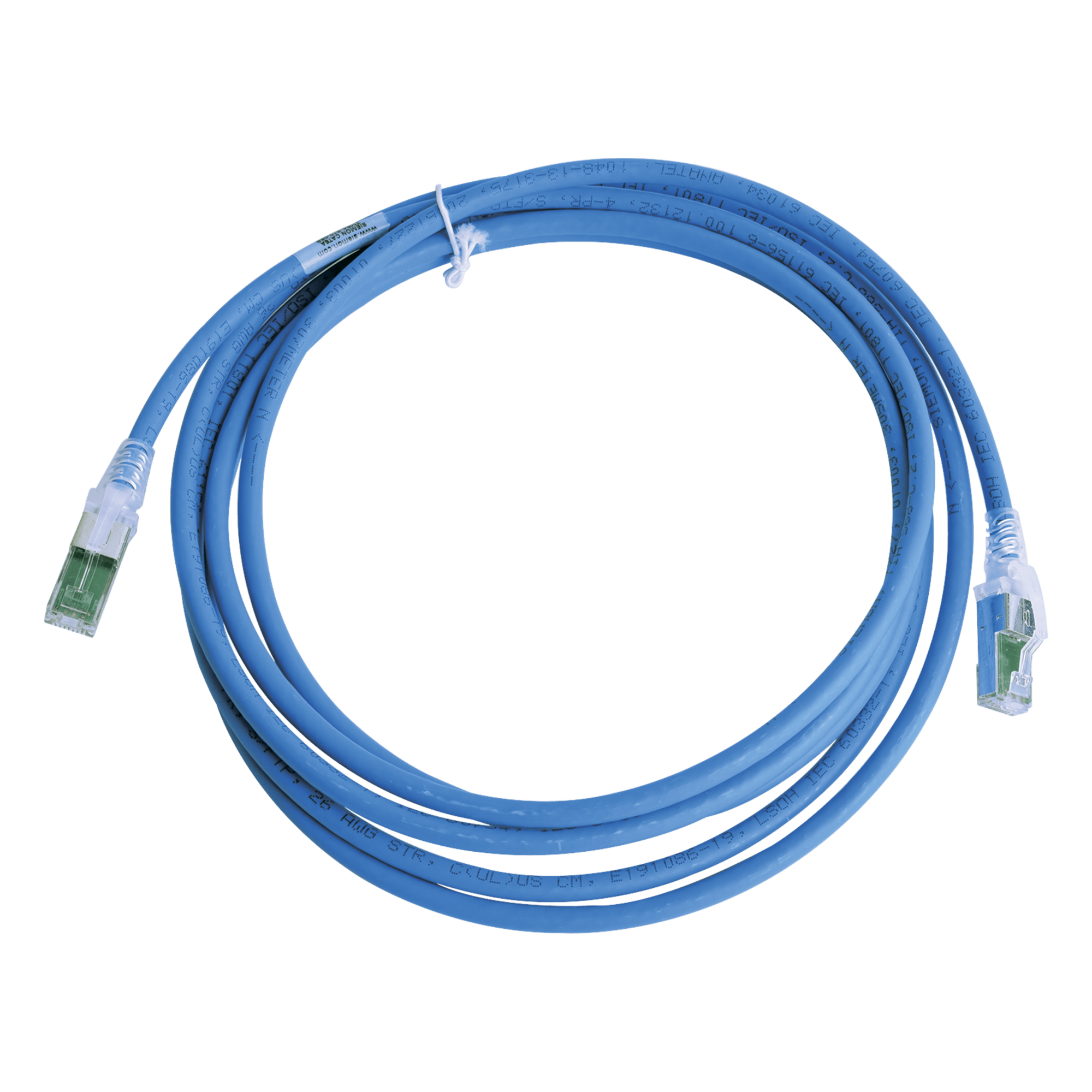 Patch Cord Cat6A S/FTP / CM/LS0H / 3.05 m (10 ft) / 26 AWG / Ultra Delgado / Bulk — SIEMON · SKU ZM6A-S10-06B