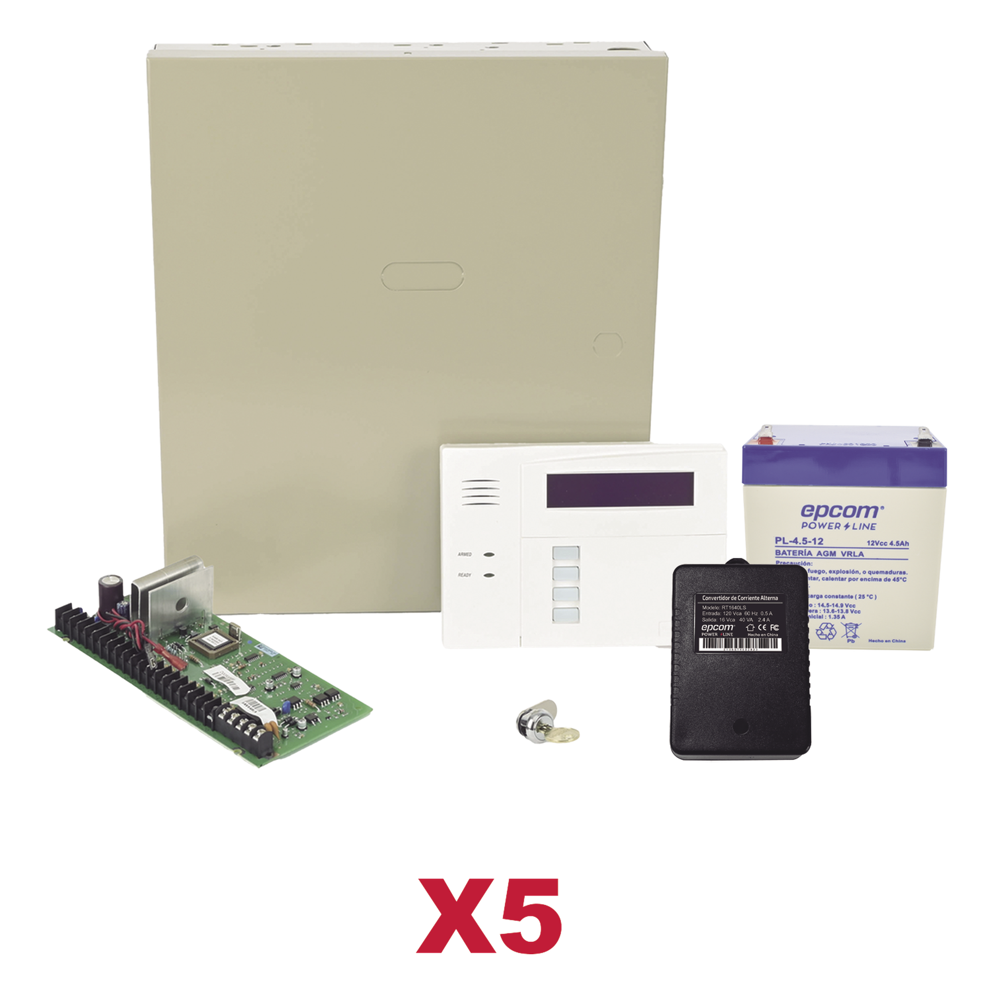 Kit de Paneles de Alarma Híbridos / 8 Zonas Cableadas Ampliables a 48 / Teclado con Receptor Inalámbrico / 3 Particiones / 254 Eventos — HONEYWELL HOME RESIDEO · SKU VISTA48KIT5/6160RF