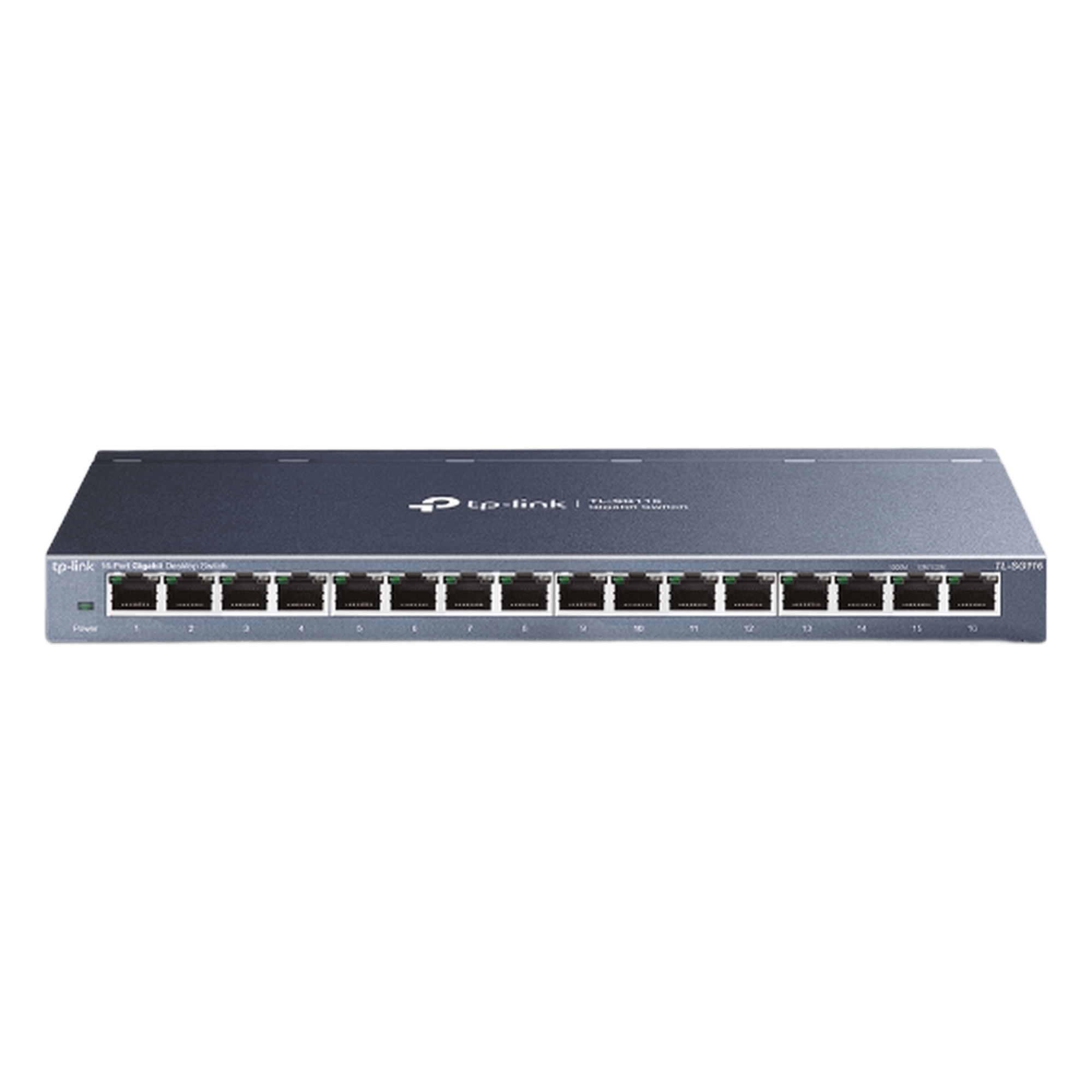 Switch / 16 Puertos Gigabit / 10/100/1000 Mbps / Fanless / Escritorio o Pared — TP-LINK · SKU TL-SG116