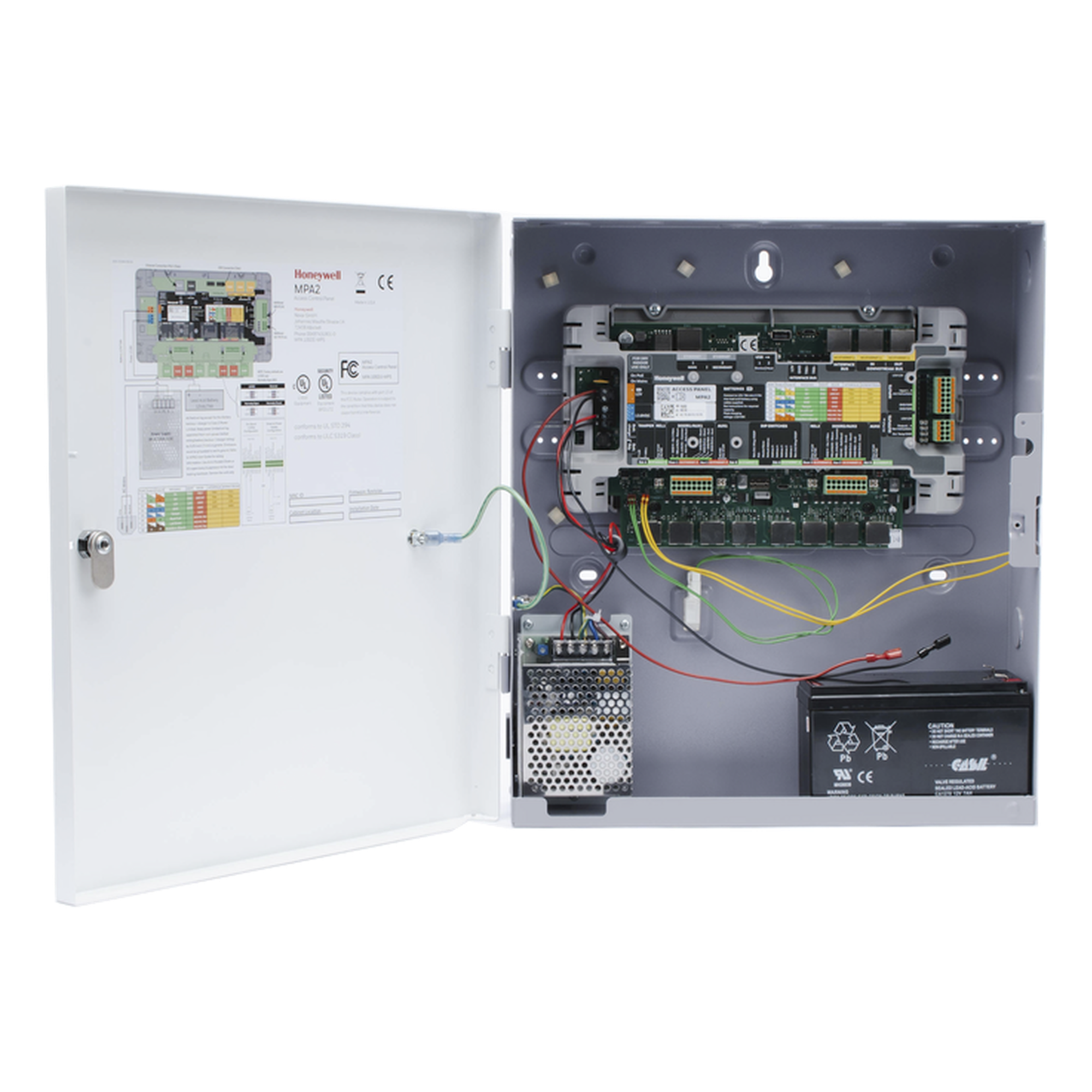 Controlador de Acceso IP / 2 Puertas / 4 Lectores / PoE / OSDP v2 y Wiegand / Expansible a 36 Puertas / AES-256 / UL 294