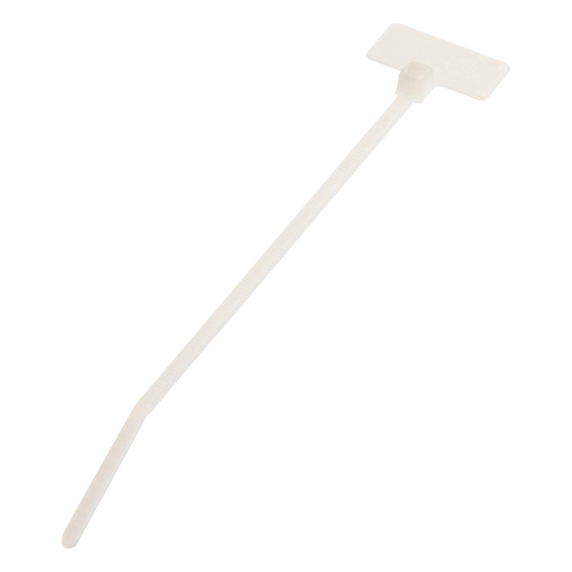 Cincho de Identificación Tipo Bandera / 109 mm x 2.4 mm / Área de Marcado 150.9 mm² / Nylon 6.6 / Rango -60°C a 85°C / Instalación hasta 22.1 mm — PANDUIT · SKU PLF1M-C