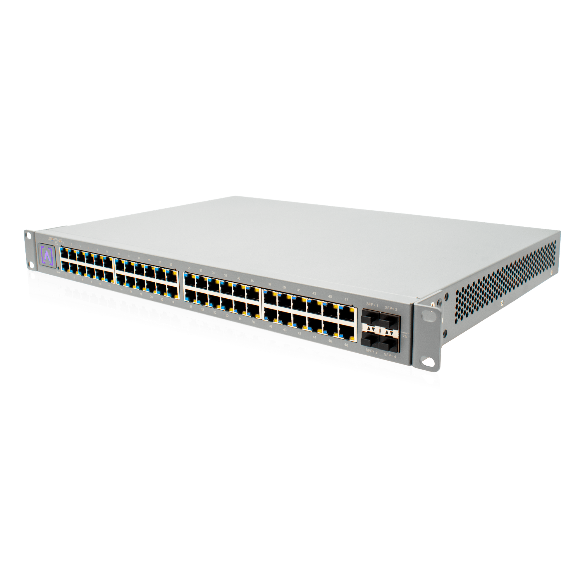 Switch Administrado 48 Puertos PoE+ / 740W PoE Budget / 16 Puertos 2.5 Gbps + 32 Puertos 1 Gbps / 4 Puertos SFP+ 10 Gbps / Bluetooth Setup / Cloud Management / VLAN Stacking / Rackmontable