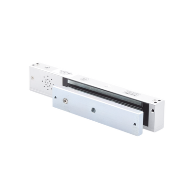 Chapa magnética 600Lb con  Buzzer de alarma de puerta mantenida abierta / LED indicador de estado /  Sensor de estado de placa/ Libre de Magnetismo Residual