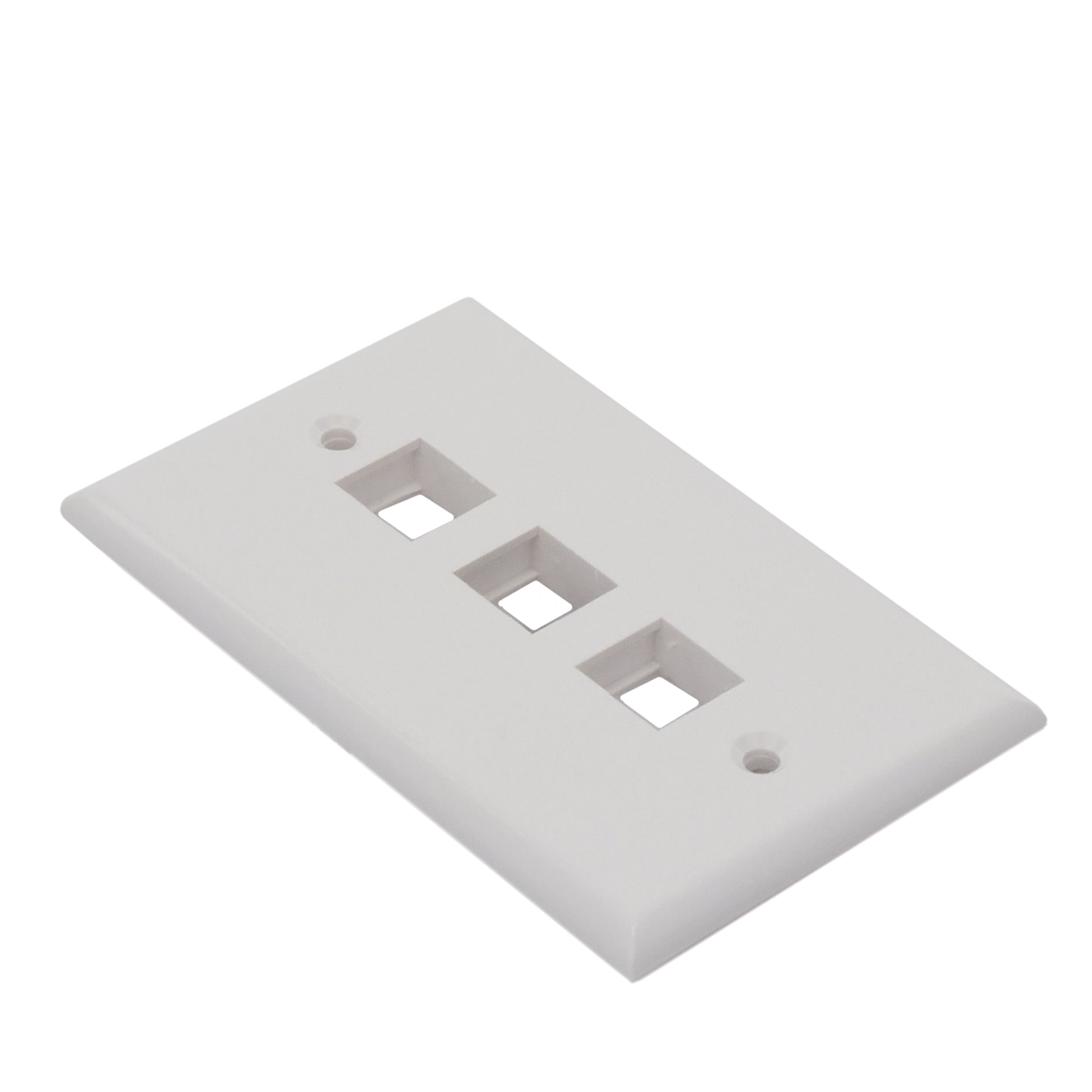 Placa de Pared / 3 Puertos Keystone / Vertical / Termoplástico UL94V-0 / 2.75'x4.52'