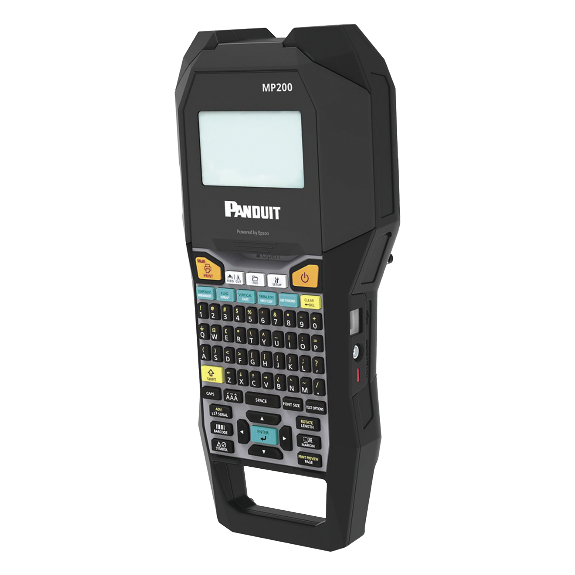 Kit de Impresora Etiquetadora / 180 dpi / 1.2 pulg./seg. / Cintas hasta 1.0 pulg. / Cortador Motorizado / Pantalla LCD Retroiluminada — PANDUIT · SKU MP200-KIT