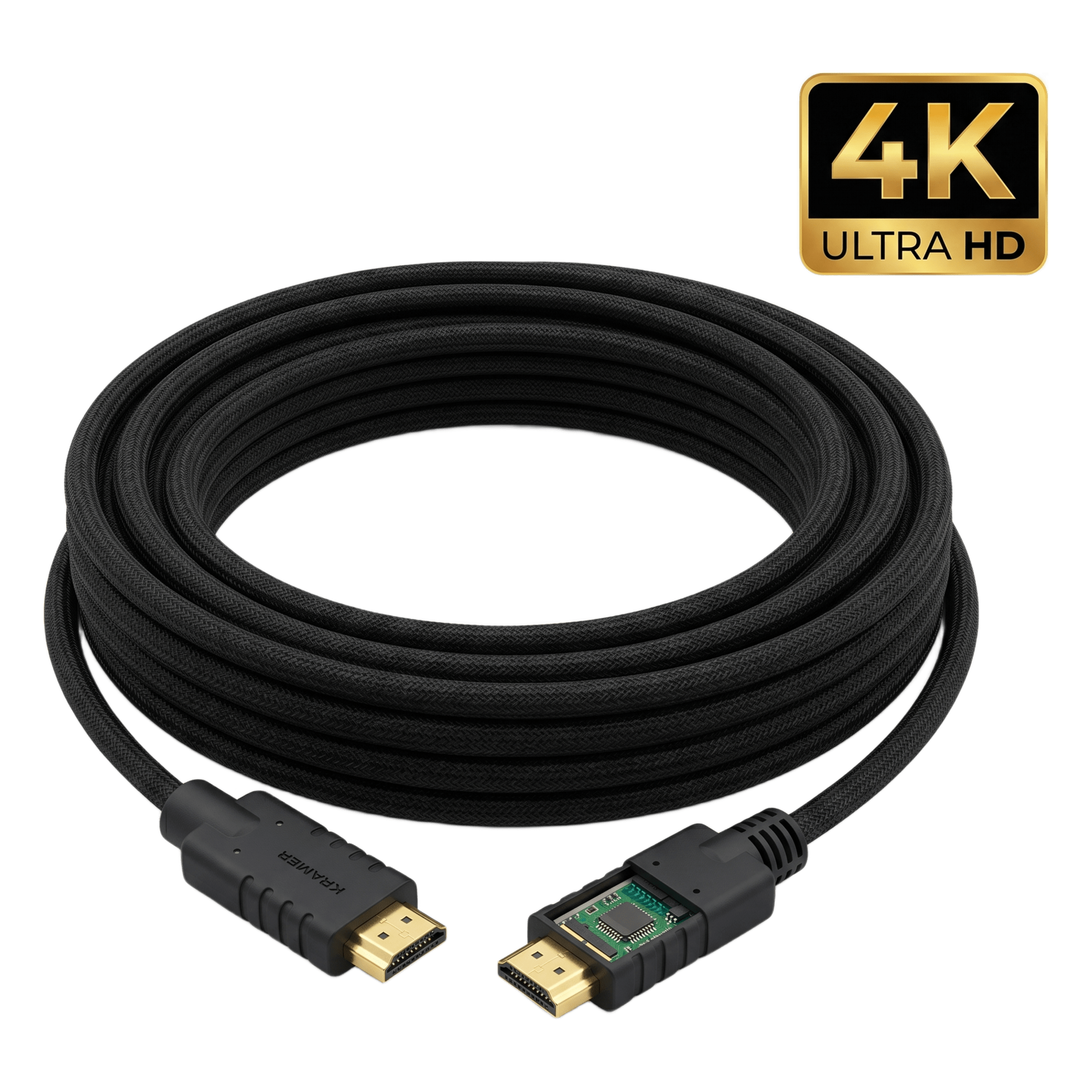 Cable HDMI Activo / 4K@60Hz 4:4:4 / 18 Gbps / 20 m (66 ft) / HDR / Triple Blindaje / K-Lock / UL CL3/FT4 — KRAMER · SKU CA-HM-66