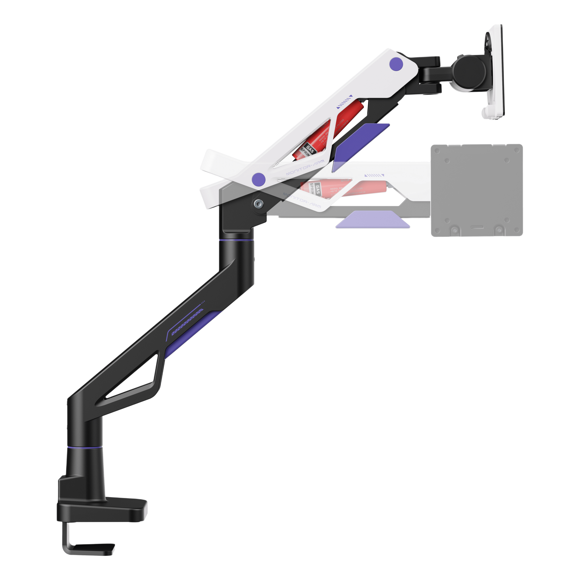Brazo para Monitor / 24 a 57 Pulgadas / Carga 30 kg / VESA 75x75 a 200x200 / Inclinación +70° a -45° / Giro ±90°