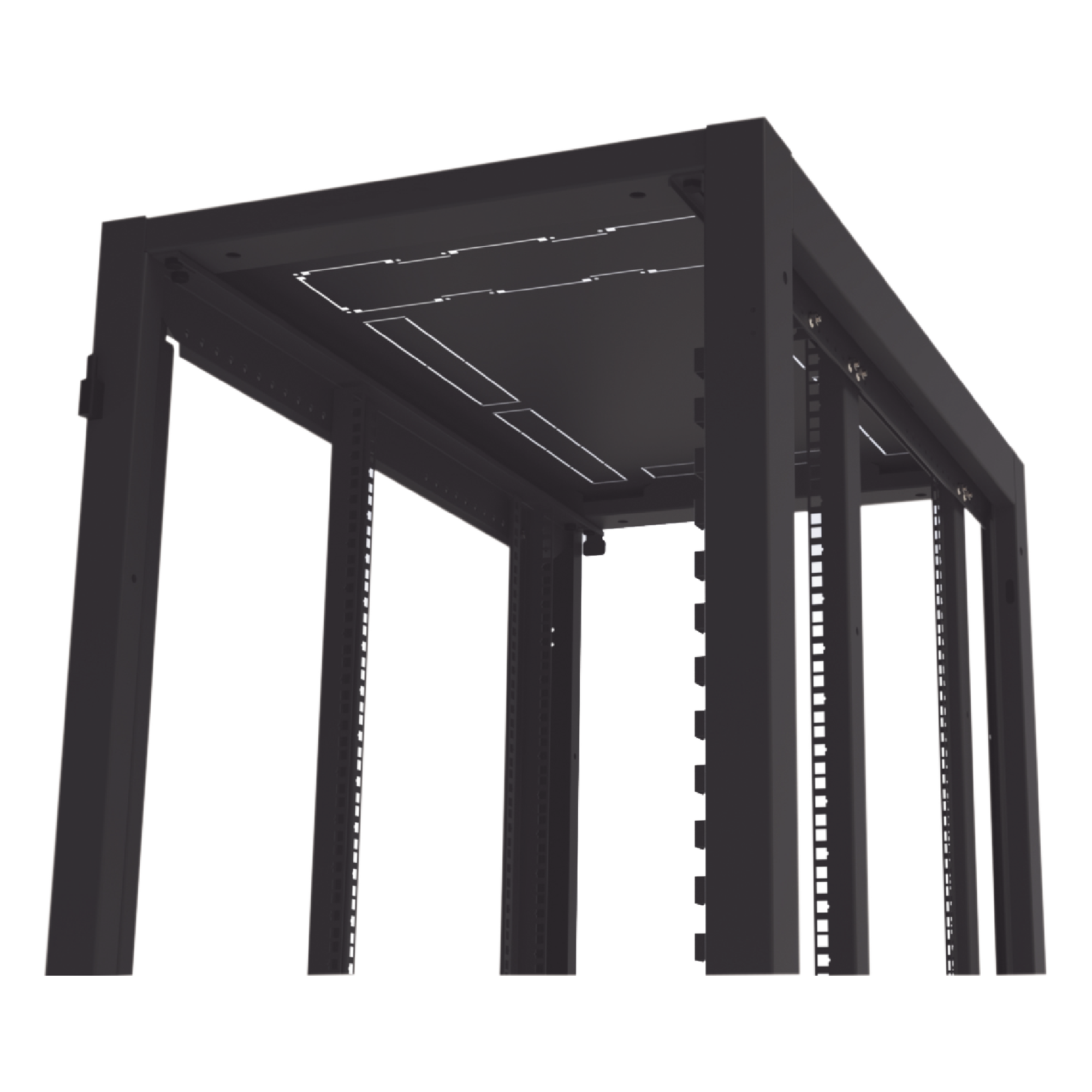 Gabinete Rack de Piso / 19" Estándar / 42UR / 600 mm x 1000 mm / Acero / Puerta con Cristal Templado
