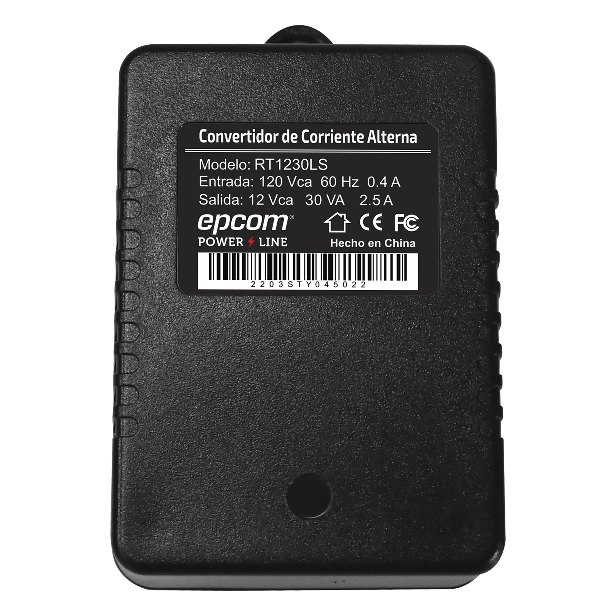 Transformador de Pared 12 Vca 30 VA