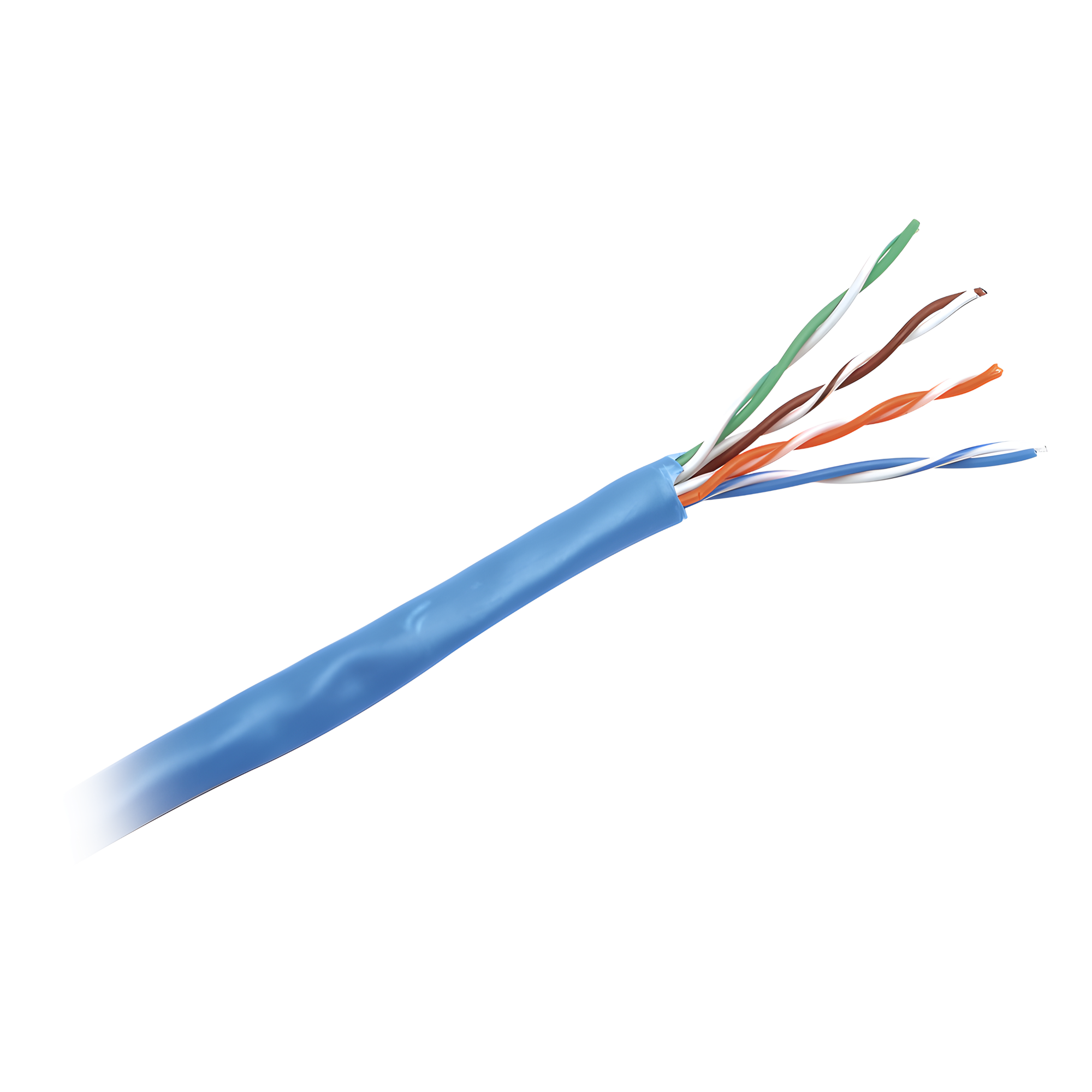 Bobina de Cable UTP / Cat 5e / 24 AWG / 305 m (1000 ft) / 4 Pares / PVC CM / Azul