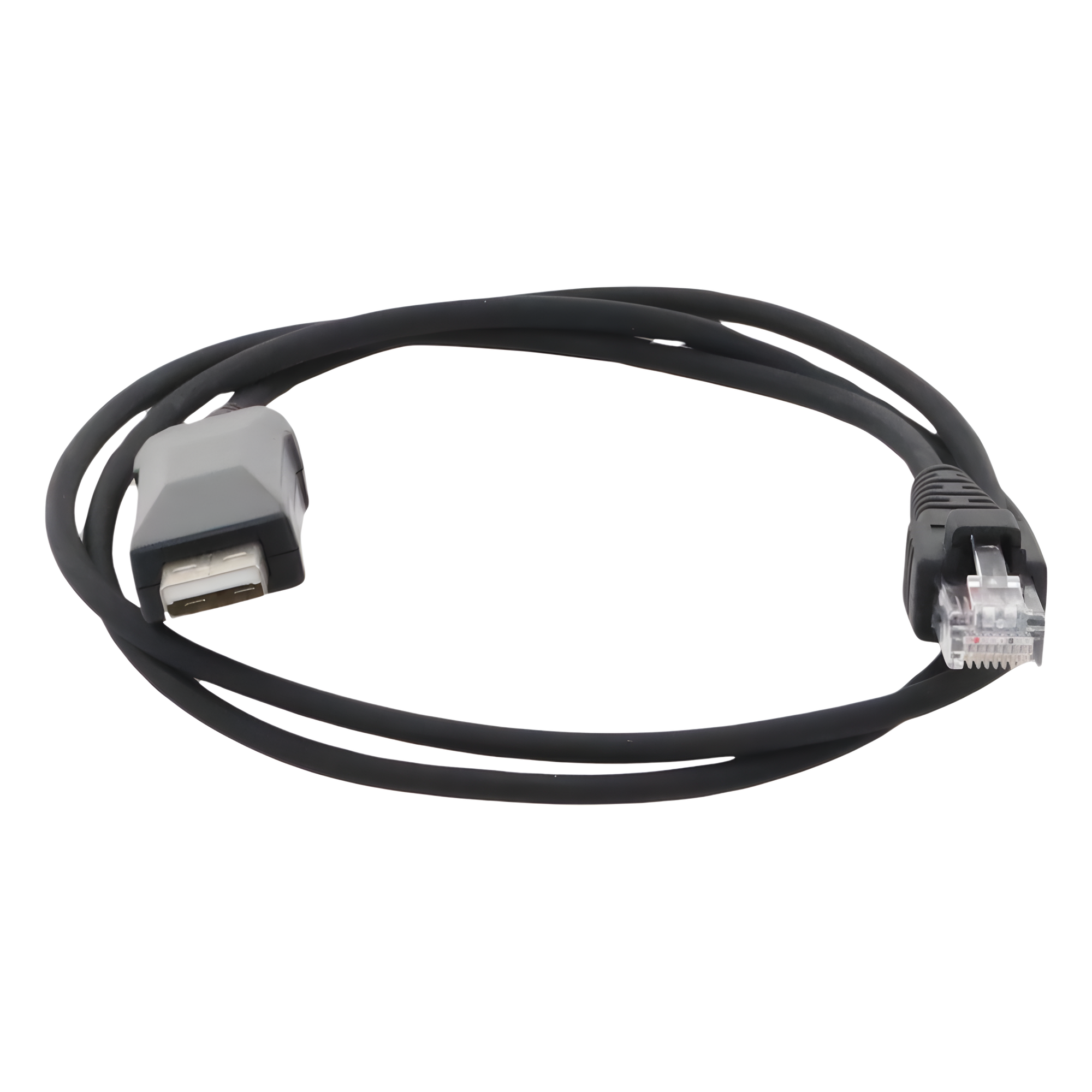 Cable Programador USB / Conector USB-A a RJ45 / Longitud 1 m (3.3 ft) / Compatible Windows 98 a Server 2022 / PU Negro Alta Durabilidad — TXPRO · SKU TXCP740K