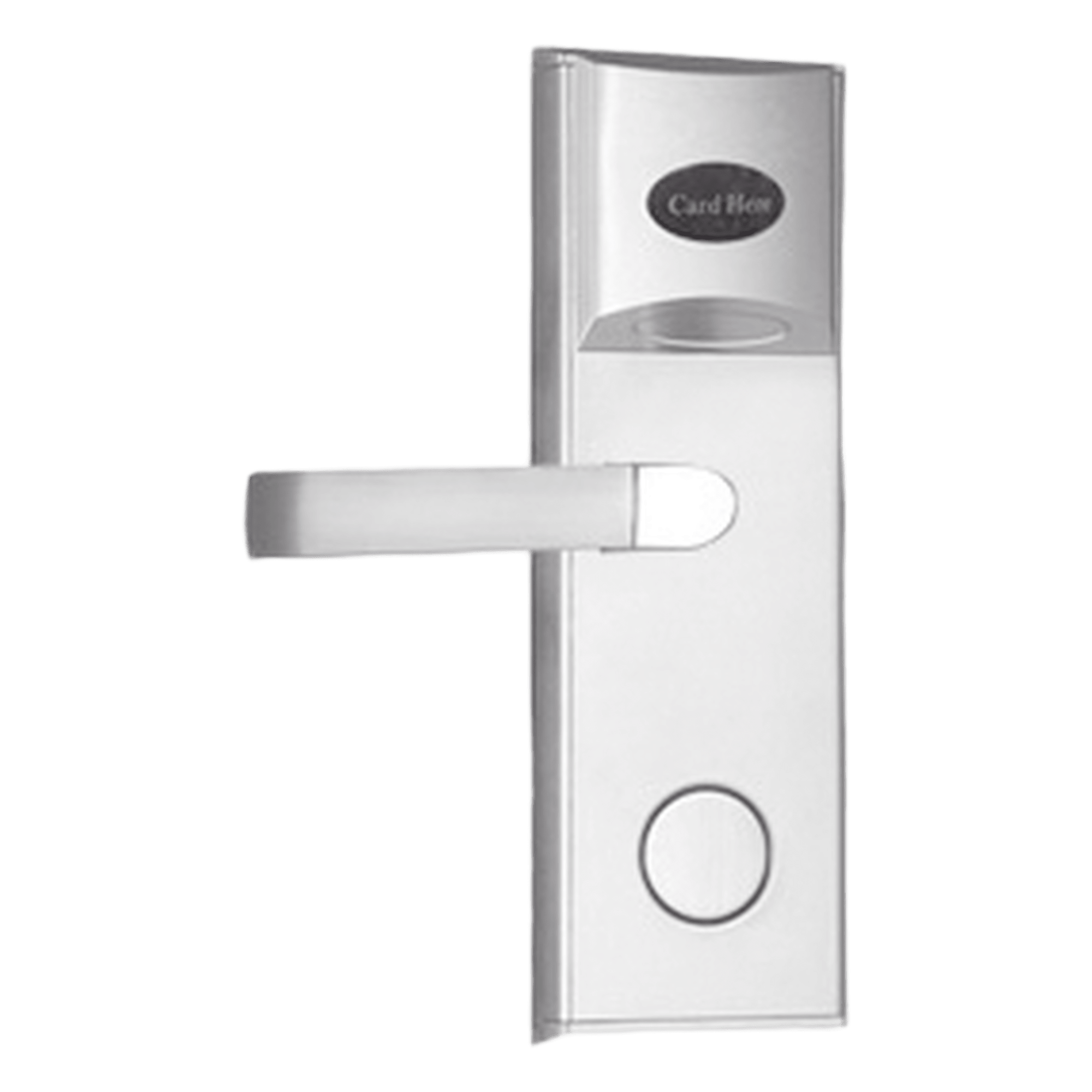 Cerradura Electrónica para Hotel / Lector MIFARE 13.56 MHz / 5 Pestillos / Acero Inoxidable / 224 Eventos / 4 Baterías AA / Puerta Izquierda / 35-55 mm — ZKTECO - AccessPRO · SKU LOCKPRO-1HI