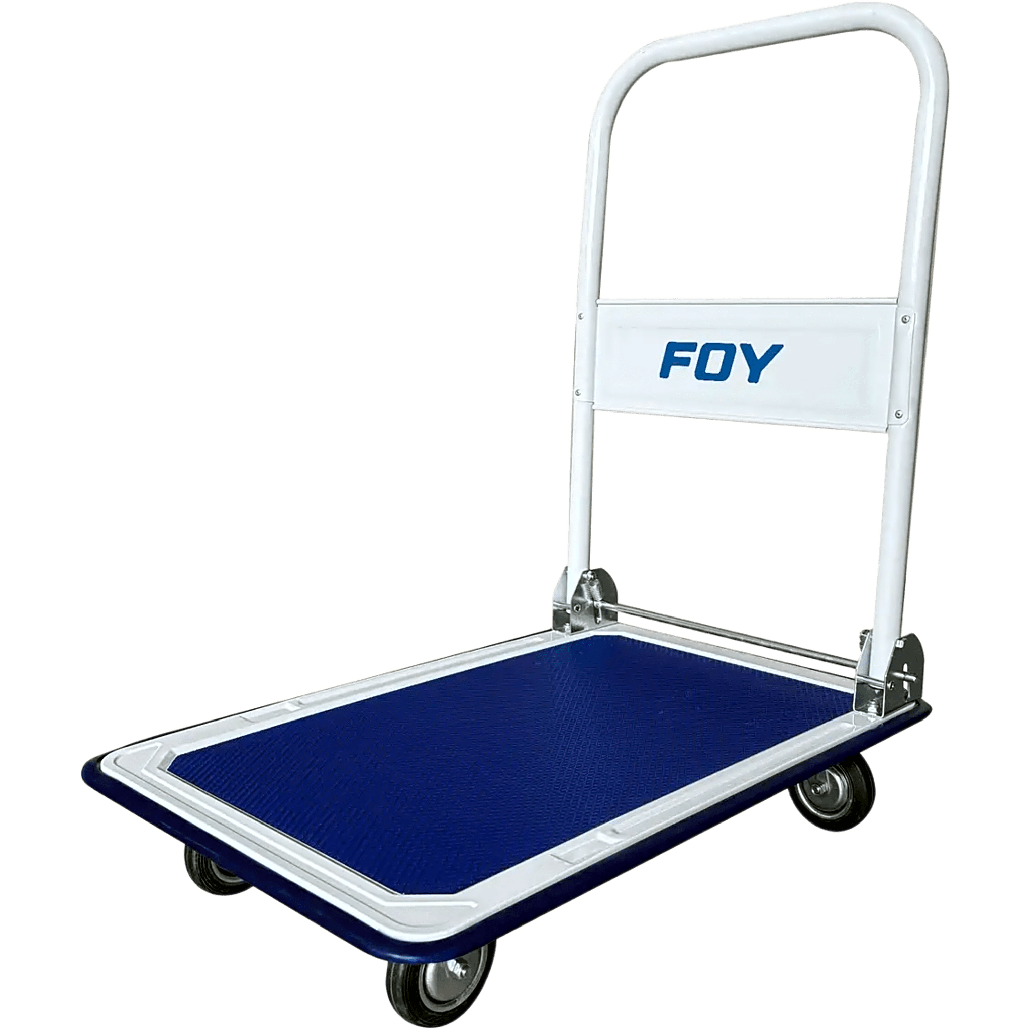 Carro Plataforma Plegable / Capacidad 300 kg / Acero Reforzado / Ruedas TPR 5" / Mango Retráctil / Superficie Antideslizante