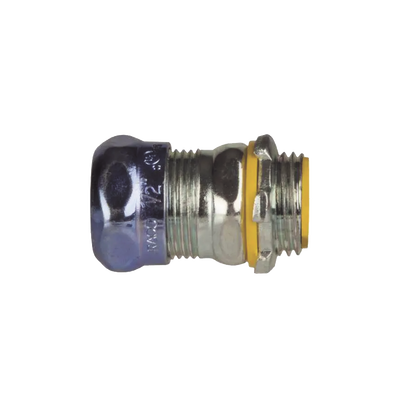 Conector de Compresión Impermeable Aislado de Acero Galvanizado para Pared Delgada de 1 1/2" .
