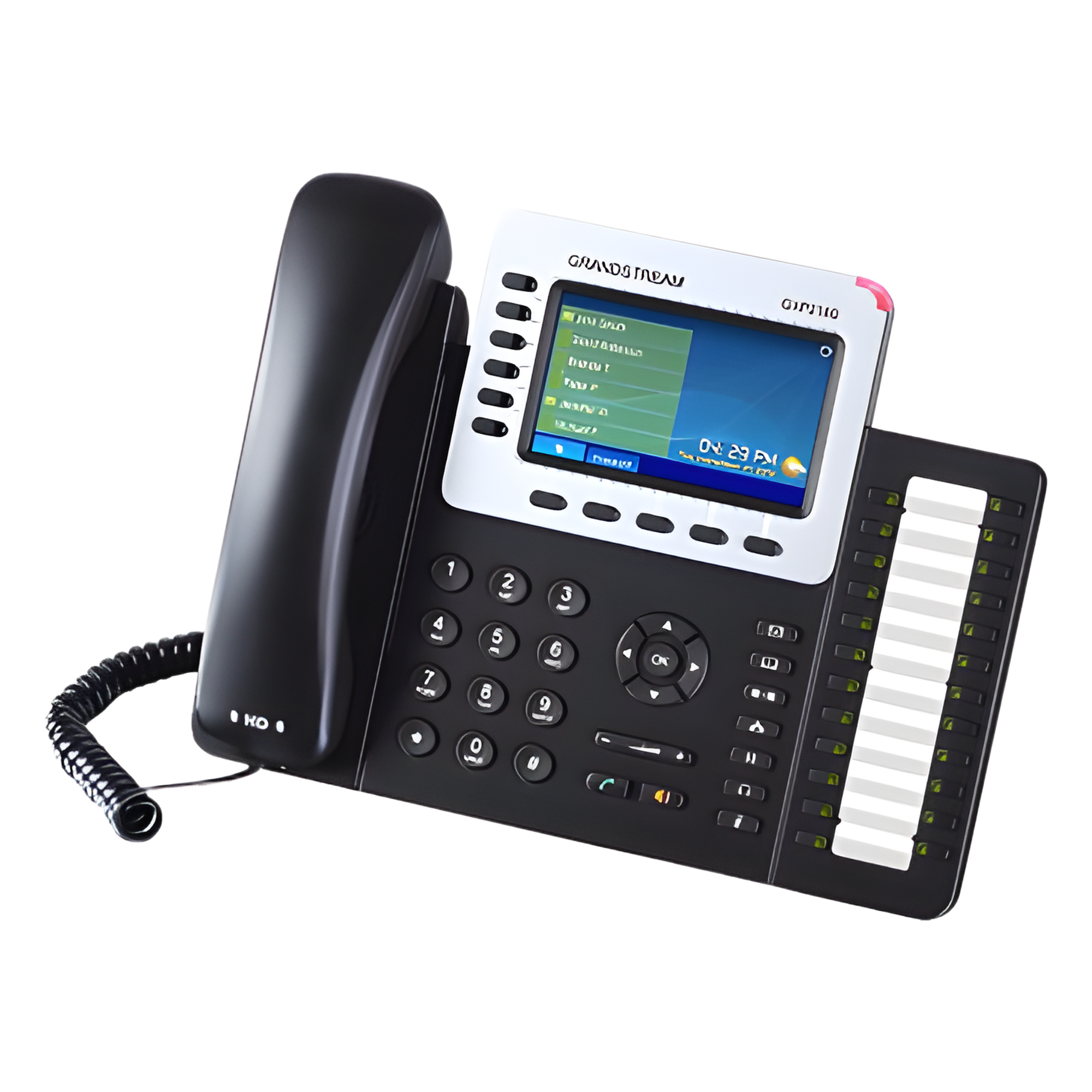 Teléfono IP Empresarial / 6 Líneas / Pantalla LCD Color 4.3 pulgadas / 24 Teclas BLF / Bluetooth / PoE / Audio HD / Gigabit Dual Port — GRANDSTREAM · SKU GXP-2160