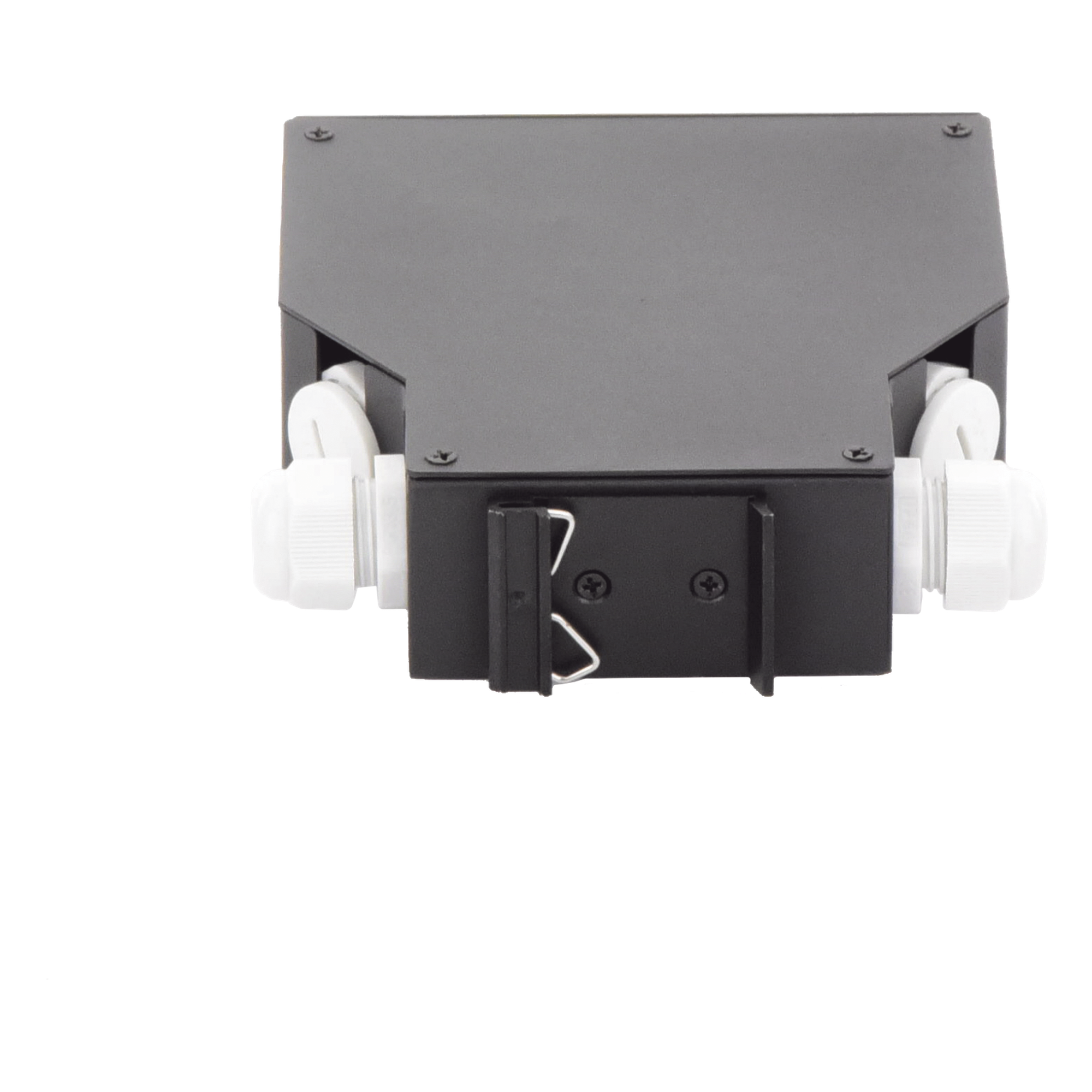 Distribuidor de Fibra Óptica / Riel DIN / 6 Acopladores SC/UPC Dúplex Monomodo / Charola 24 Fusiones / IP67 / 4x12.6x14.2 cm
