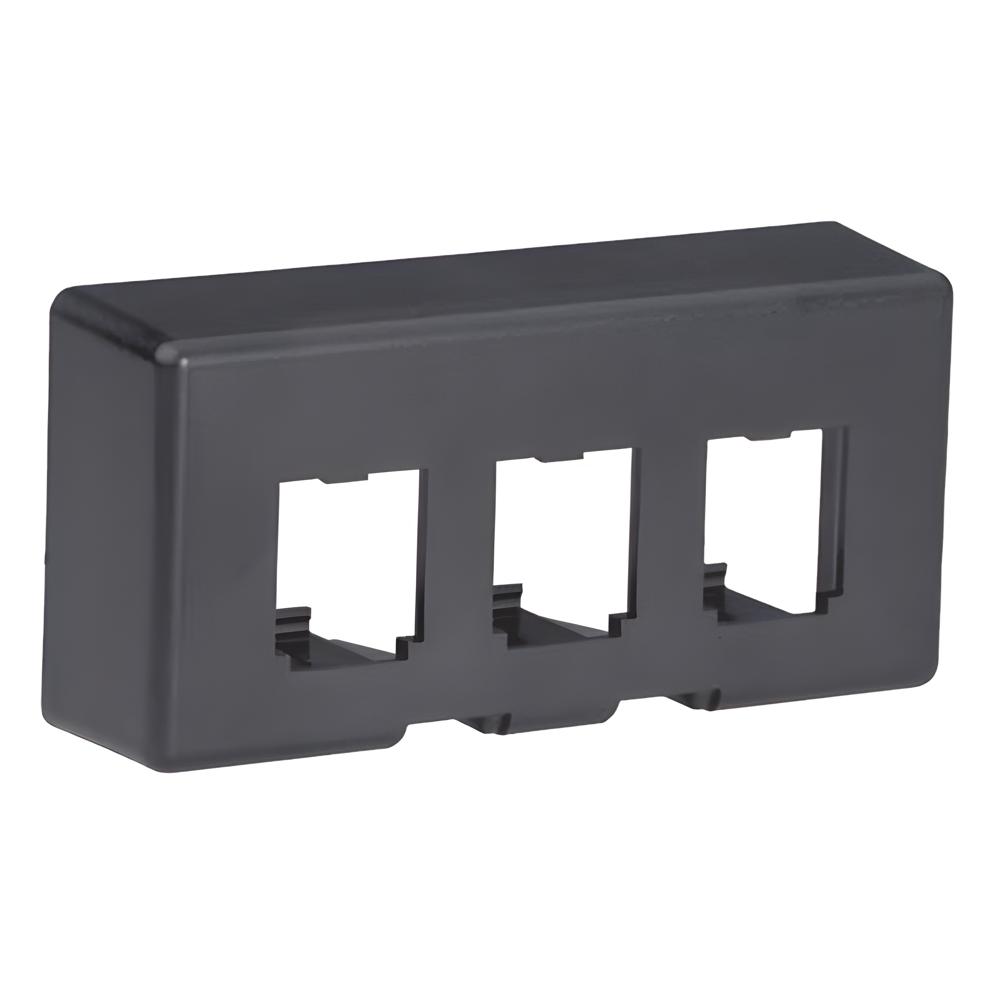 Placa de Mobiliario Modular / 3 Puertos Mini-Com / ABS de Alta Resistencia / 3.5' x 1.7' x 1.17' (88.9 x 43.18 x 29.71 mm) / Negro — PANDUIT · SKU CFFPE3BL