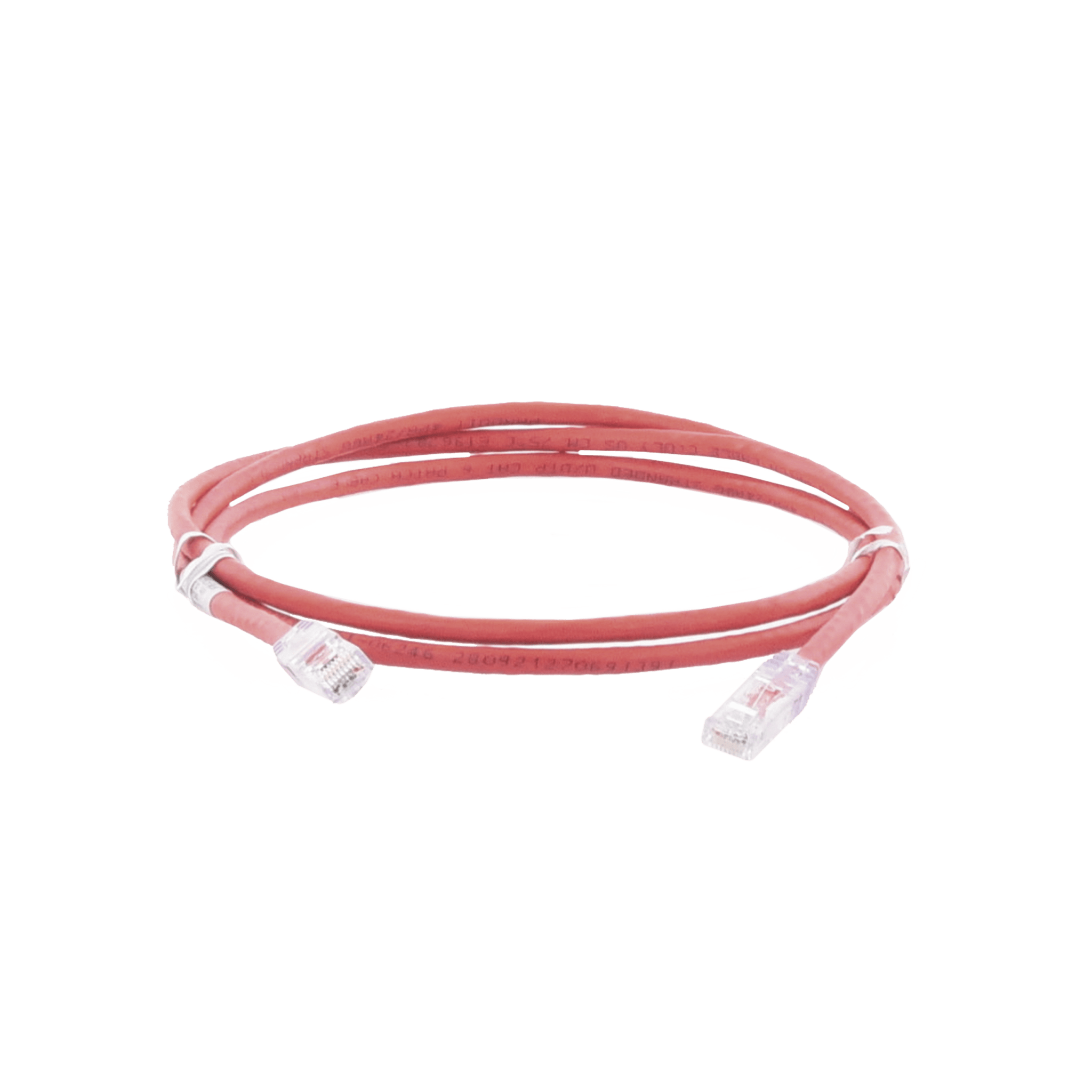 Cable de Parcheo UTP Categoría 6, con Plug Modular en Cada Extremo - 2 Metros (6.56 Pies) - Rojo