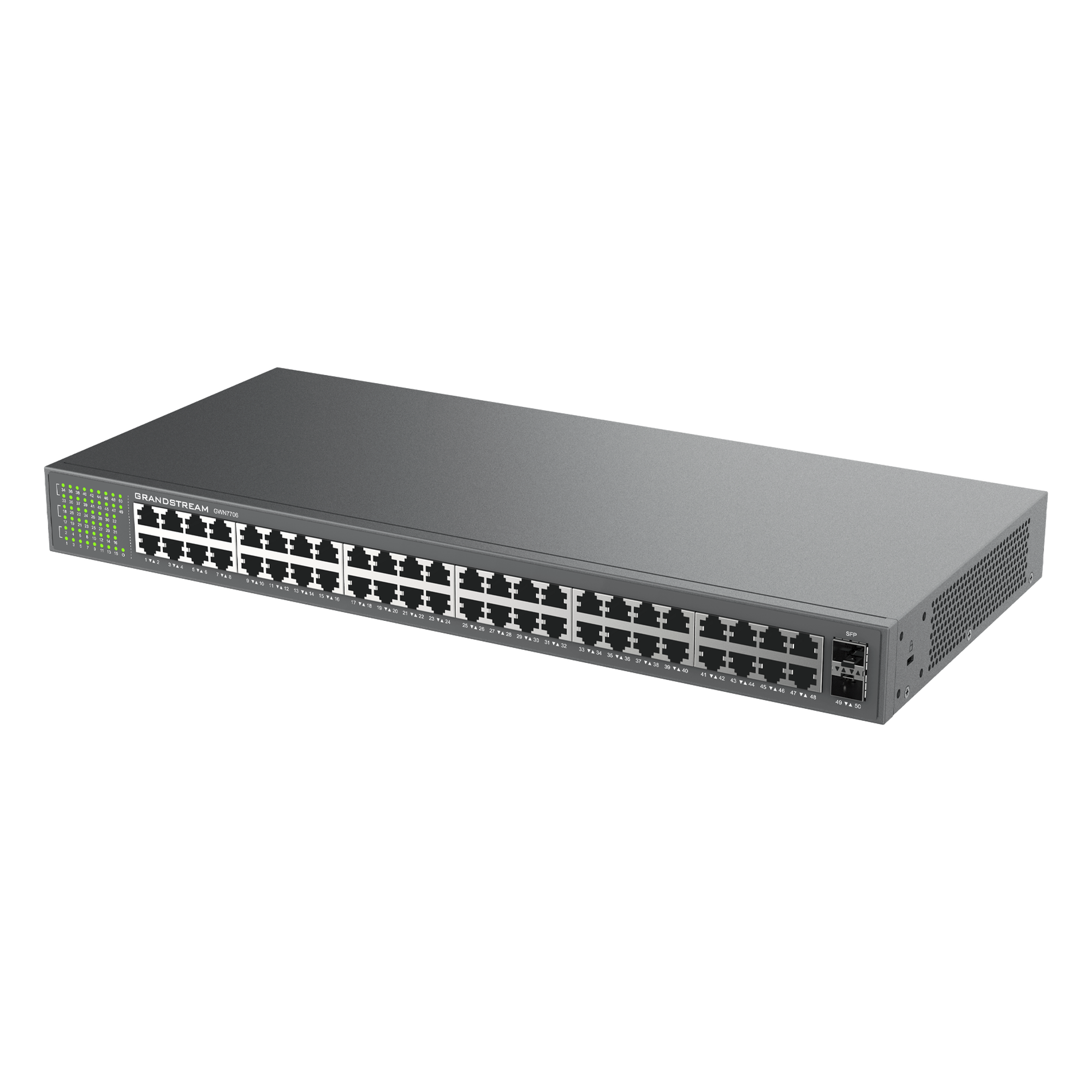 Switch No Administrable / 48 Puertos Gigabit / 100 Gbps / 2 SFP / Montaje Rack / 9KB Jumbo Frame