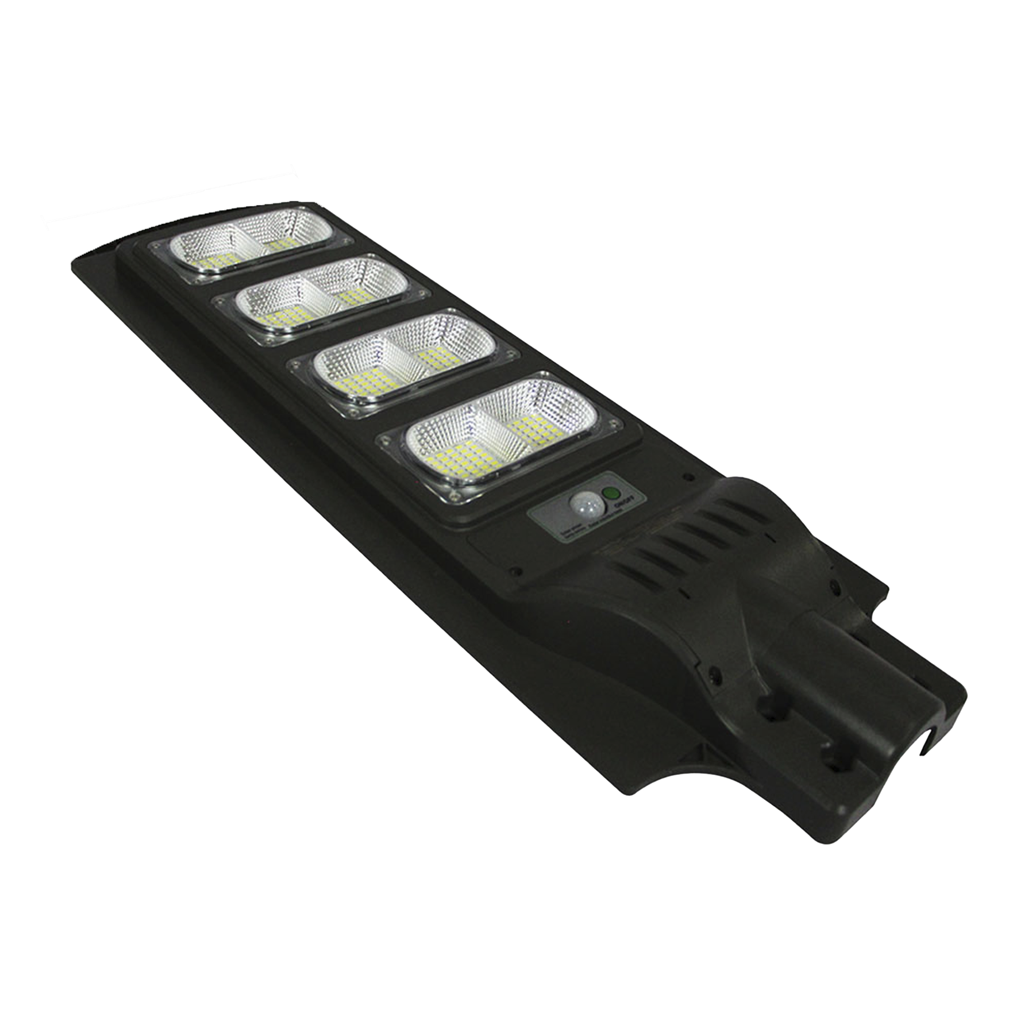 Luminaria Solar LED / 160 W / 3040-15200 lm / Luz Fría 6500 K / Sensor de Movimiento 8 m (26.2 ft) / Ángulo 120° / Panel Solar Integrado — JWJ · SKU JALP-SOL-01-160