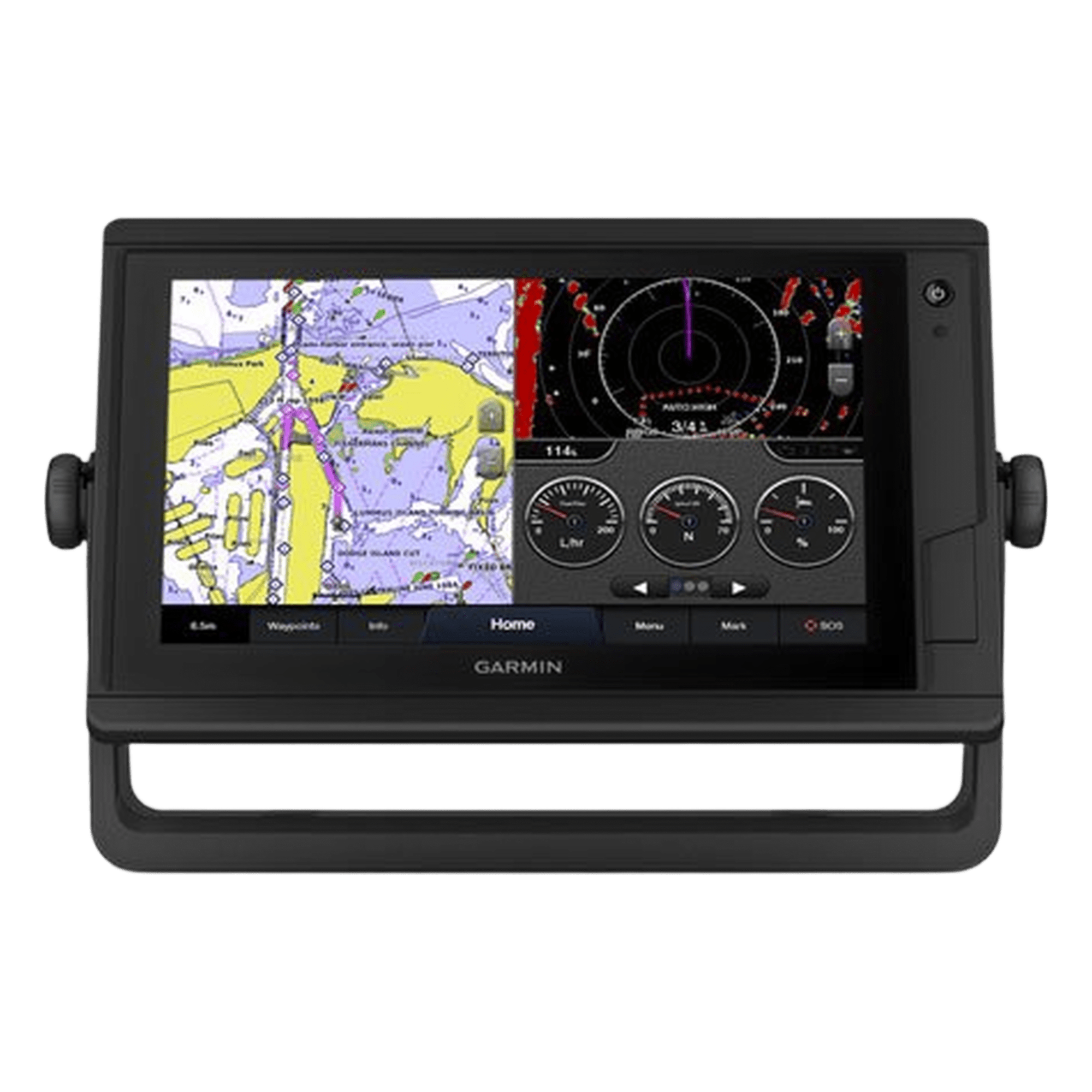 Chartplotter Náutico / 9" WSVGA Táctil / 1024x600 px / GPS+GLONASS 10 Hz / IPX7 / 10-32V DC / Compatible Sondas Garmin / Mapas BlueChart LakeVü — GARMIN · SKU 10-02321-00
