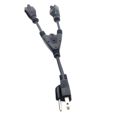 Cable con derivación Vca / 1 Entrada macho Vca / 2 salidas hembra Vca  