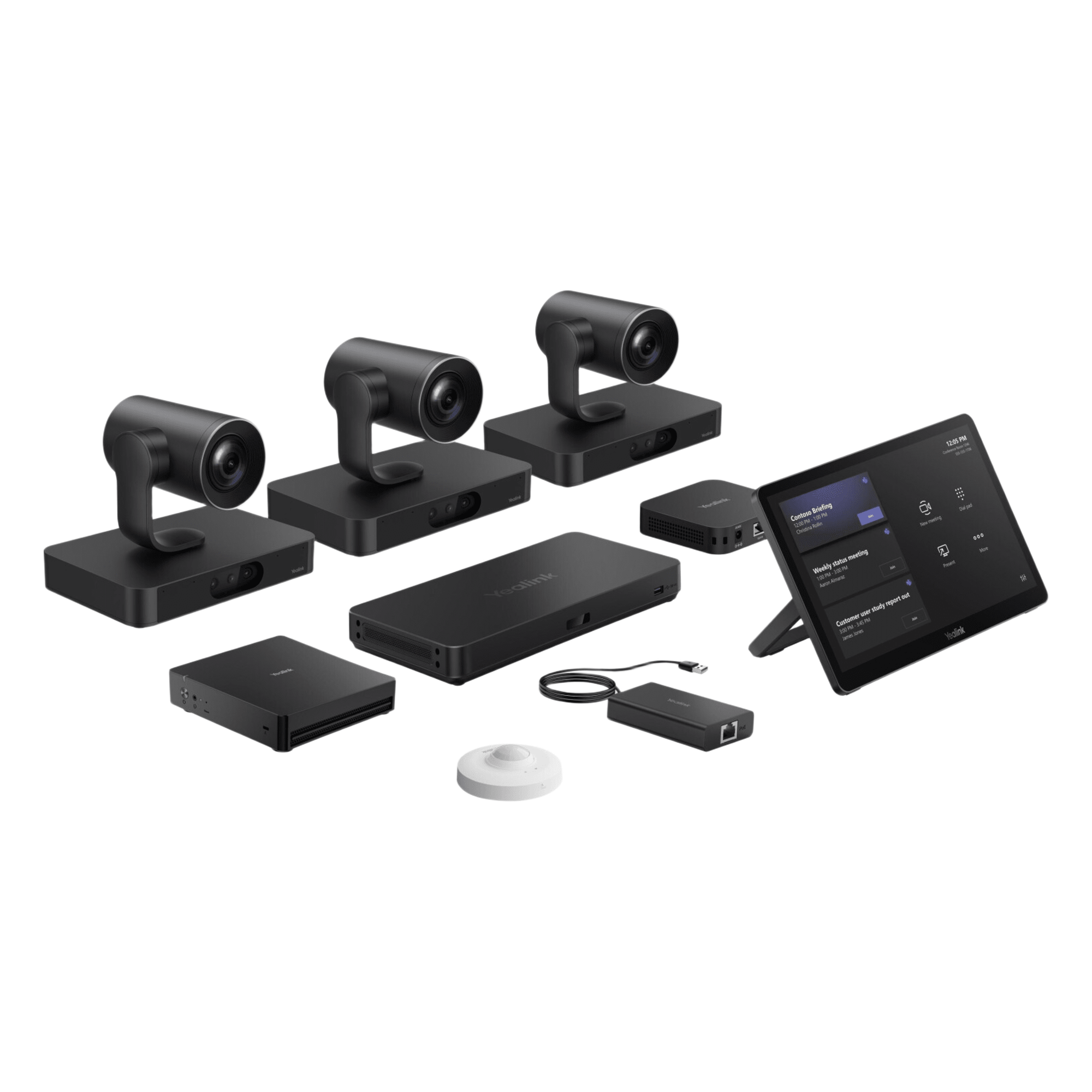 Sistema de Videoconferencia / Intel Ultra5 125H con NPU / Triple Cámara 20x Zoom Óptico / 9 Cámaras Multicámara / Compartición 4K/60fps / Panel Táctil 11.6' Full HD — YEALINK · SKU MVC-S98-C5U-004