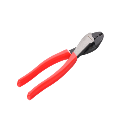 Pinza de 9.5" para cortar y crimpar ( ponchar )  terminales Aislados y No aislados