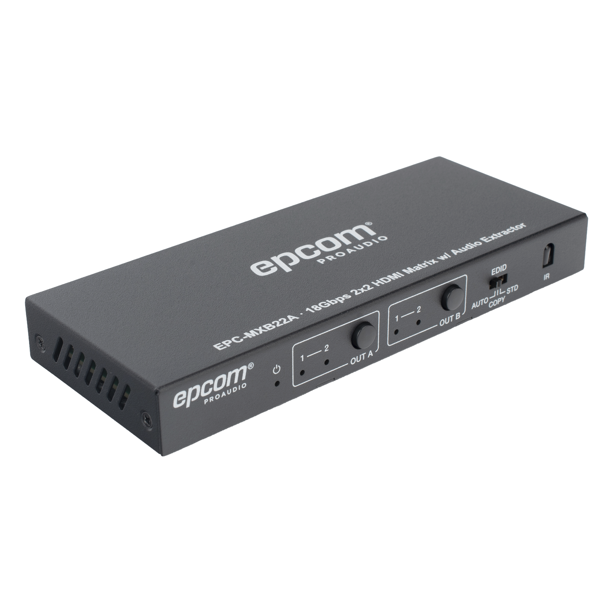 Matricial HDMI | 2x2 | 4K2K@60Hz | HDR | YCbCr 4:4:4 | EDID Auto | Extractor de Audio | Salida de audio análoga y digitalizados | HDCP 2.2 | 18 Gbps