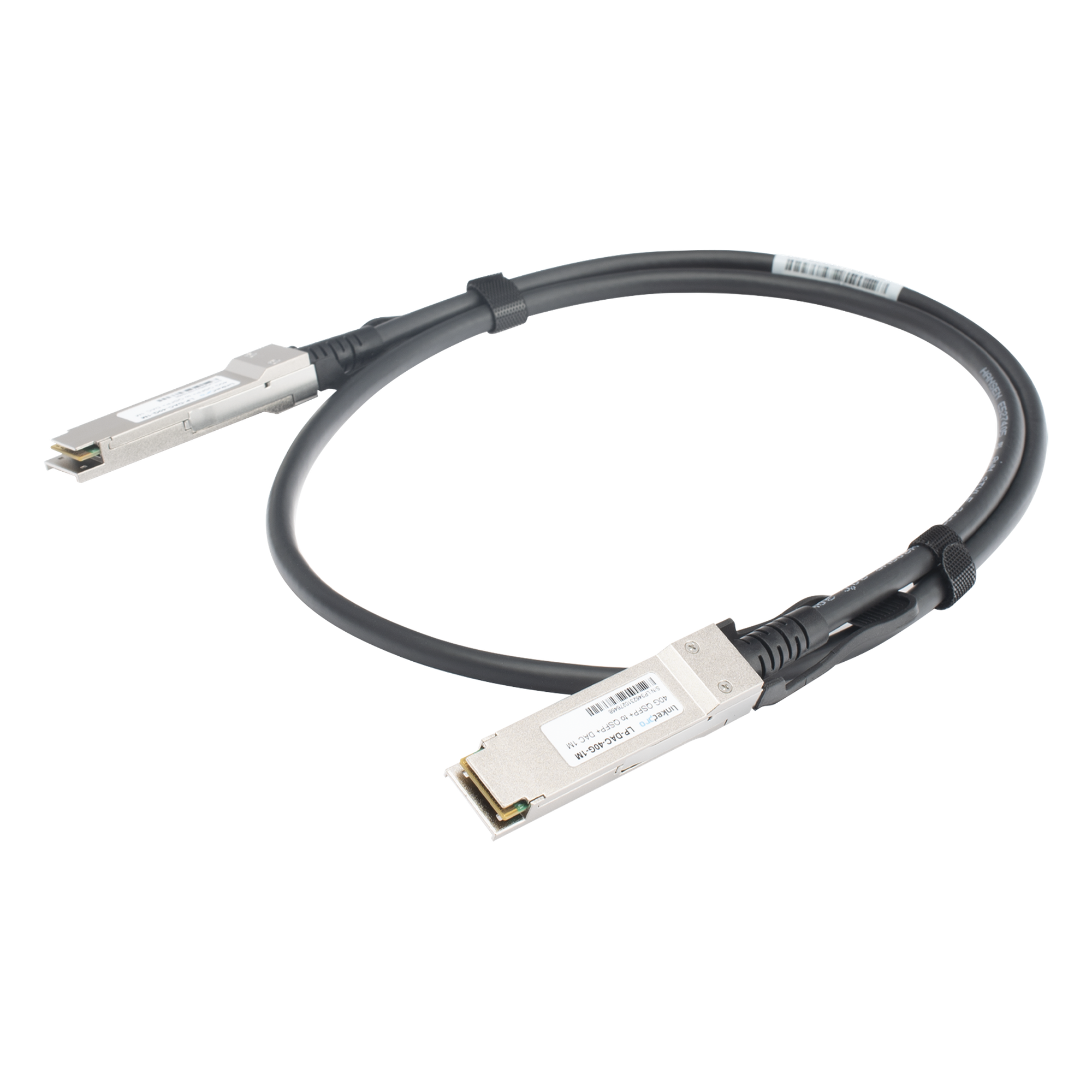Cable DAC QSFP+ de 40 Gbps a 40 Gbps / Passive Direct Attach Copper Twinax Cable / Longitud: 1 metros